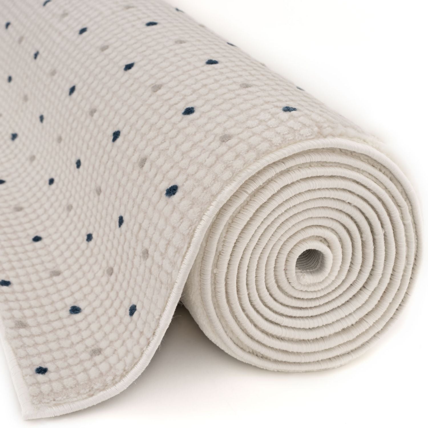 Carmel Cream-Blue Dots Rug | 6080 - PN Home