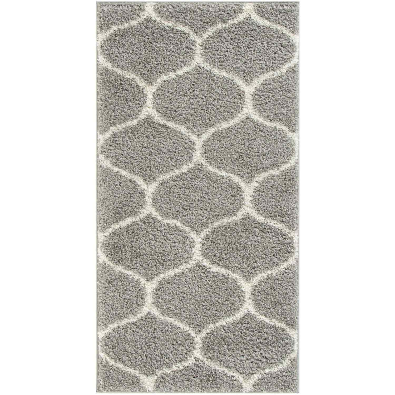 Moroccan Grey Shaggy Rug | 610 - PN Home