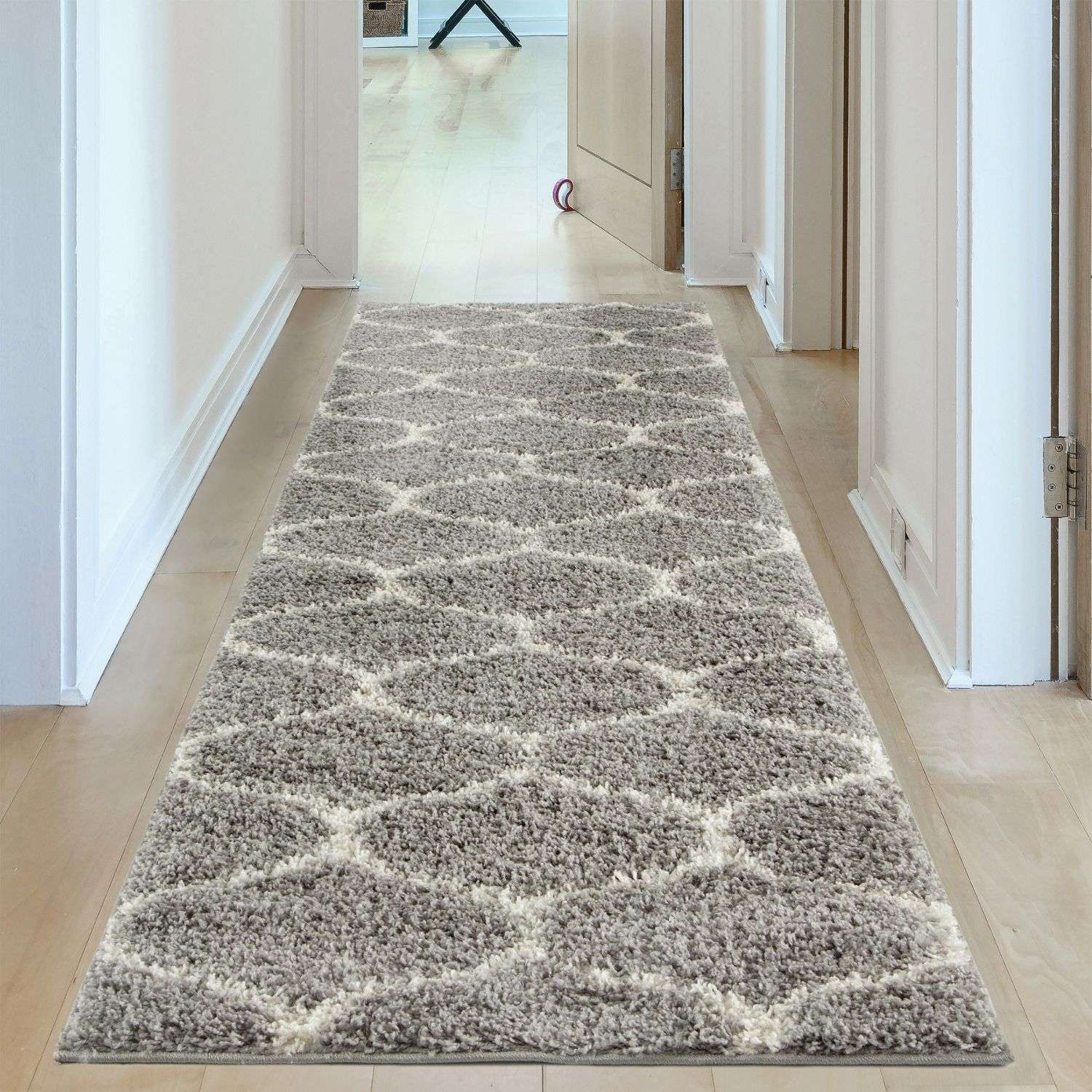 Moroccan Grey Shaggy Rug | 610 - PN Home