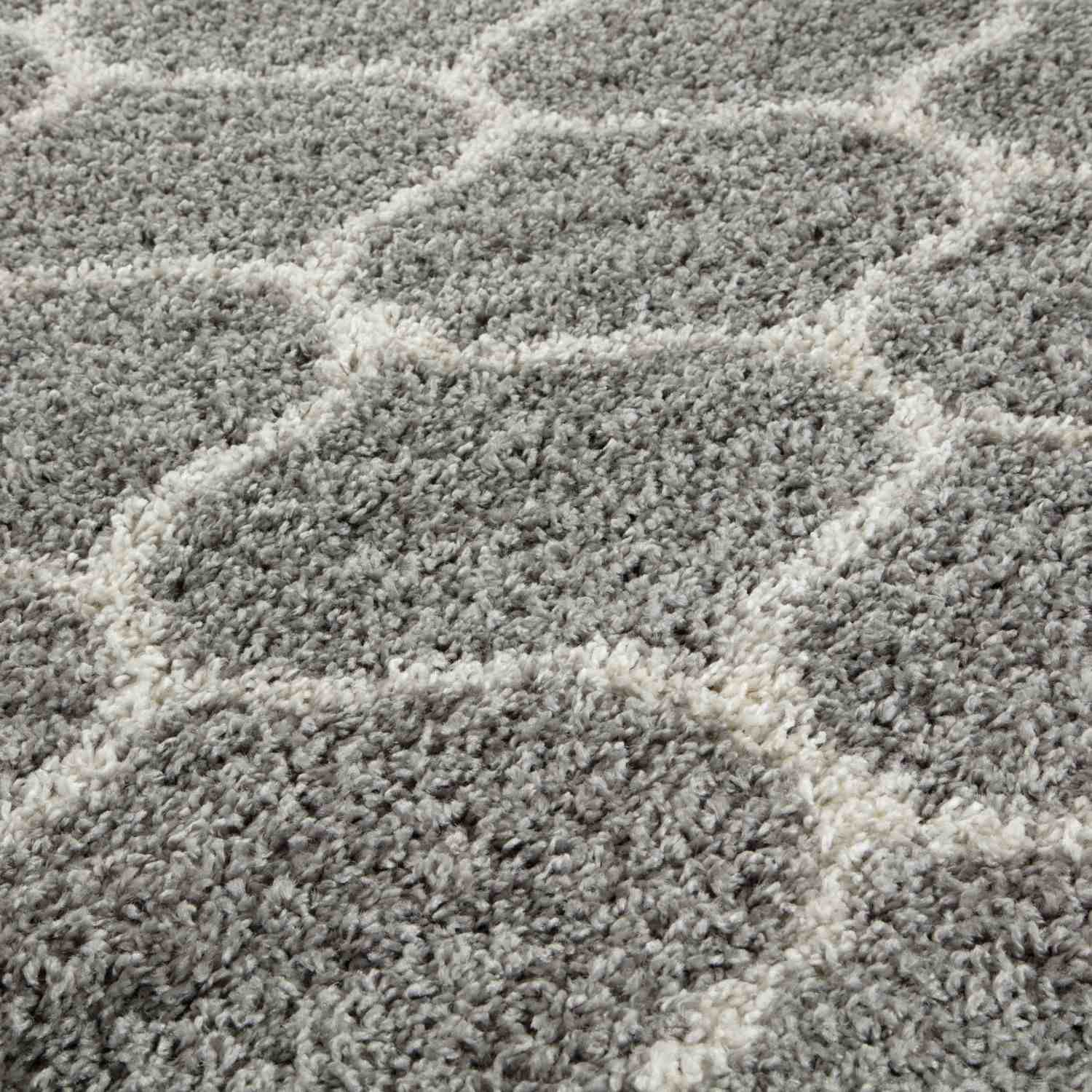 Moroccan Grey Shaggy Rug | 610 - PN Home