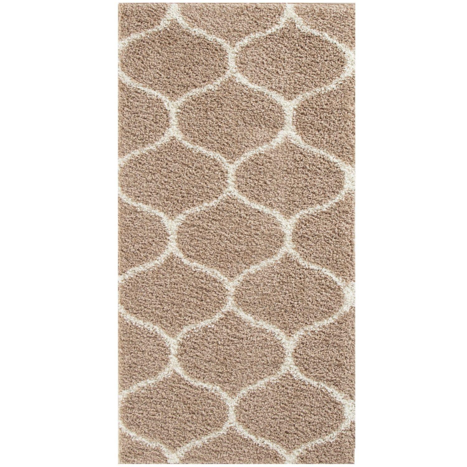 Moroccan Beige Shaggy Rug | 620 - PN Home