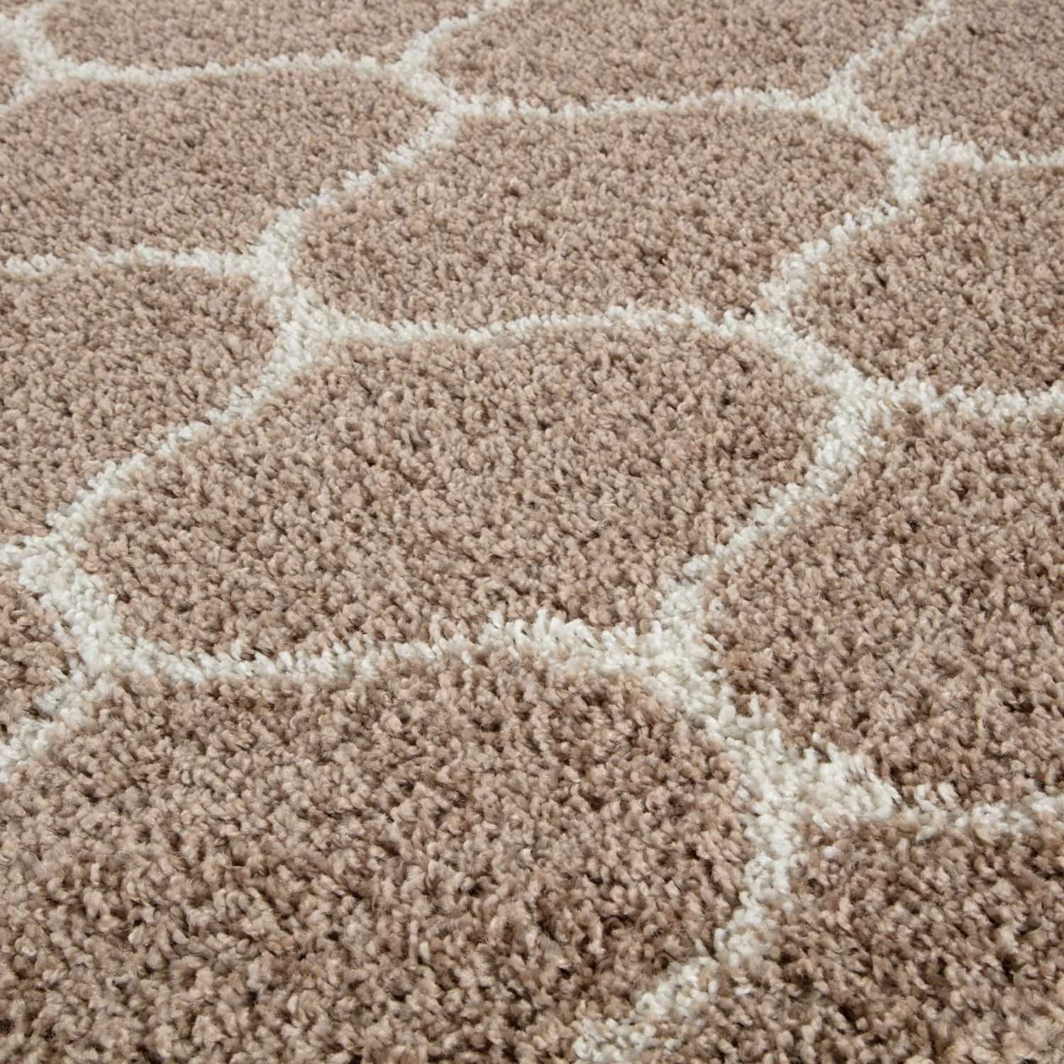 Moroccan Beige Shaggy Rug | 620 - PN Home