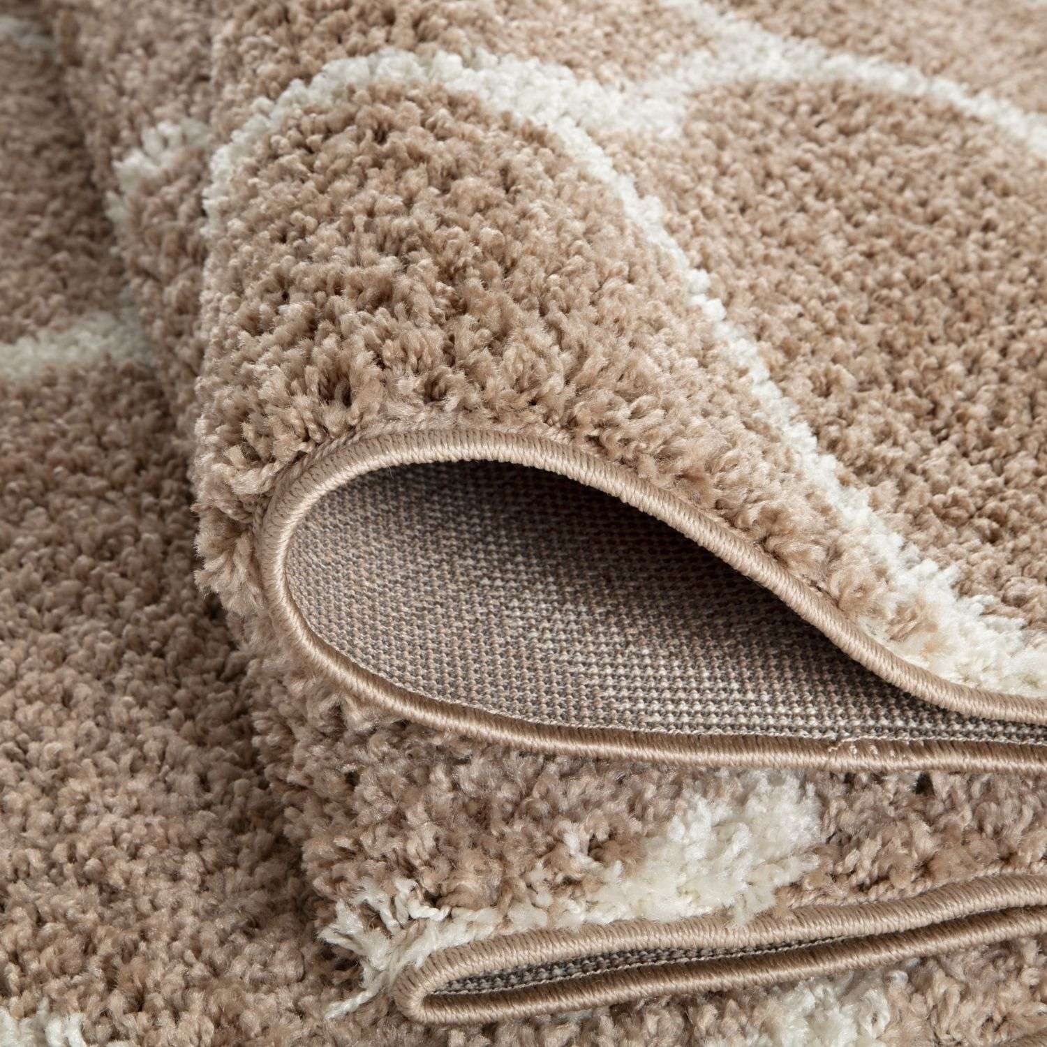 Moroccan Beige Shaggy Rug | 620 - PN Home