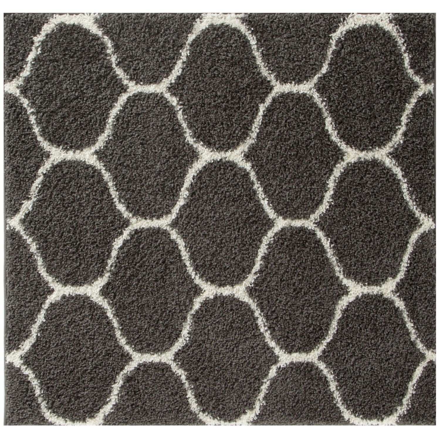 Moroccan Dark Grey Shaggy Rug | 640 - PN Home