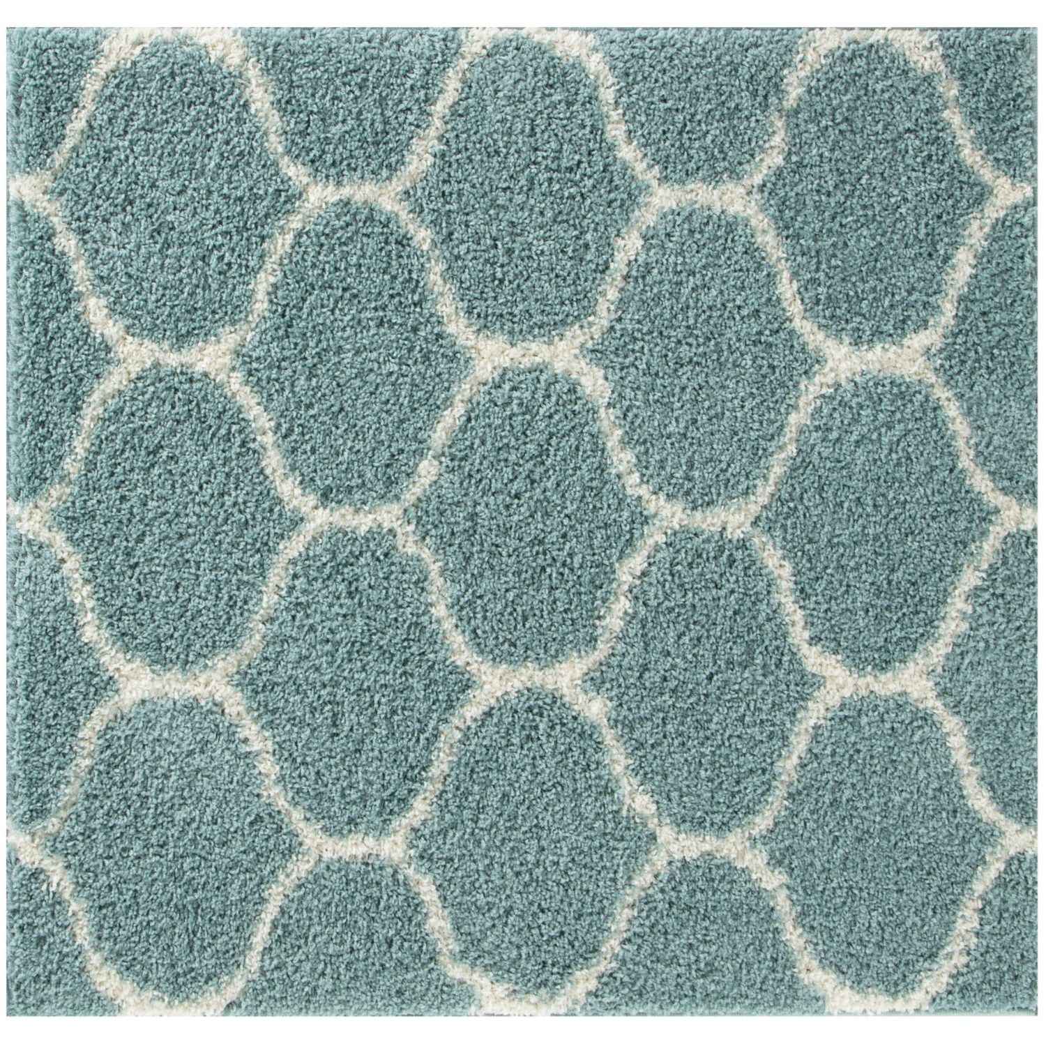 Moroccan Duck Egg Blue Shaggy Rug | 650 - PN Home