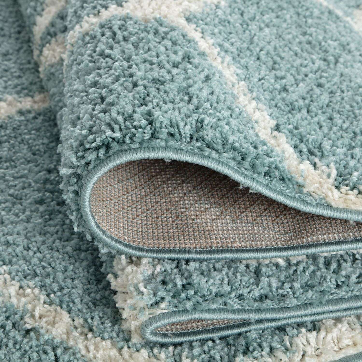 Moroccan Duck Egg Blue Shaggy Rug | 650 - PN Home