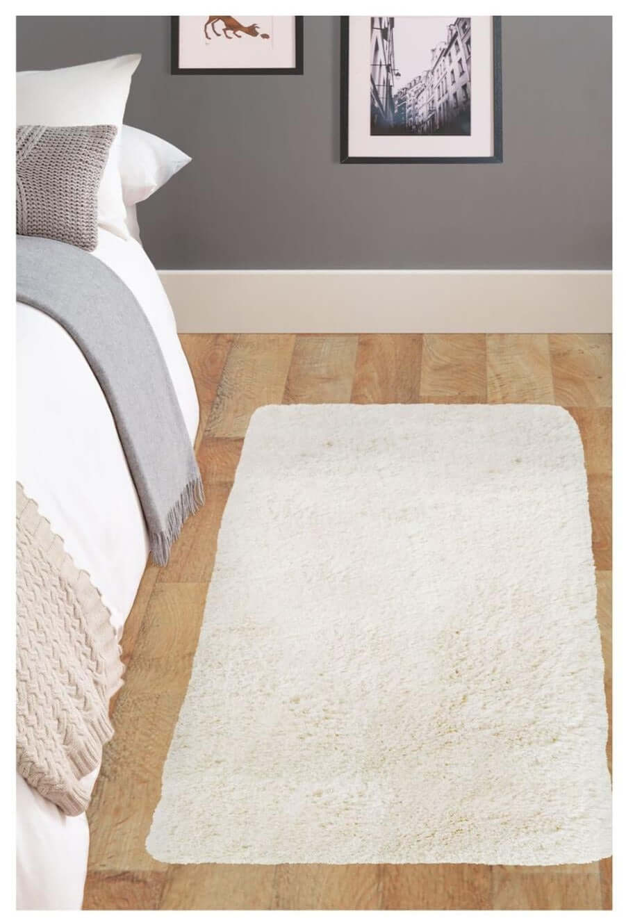 Soft Washable Ivory Shaggy Rug | SA-01 - PN Home