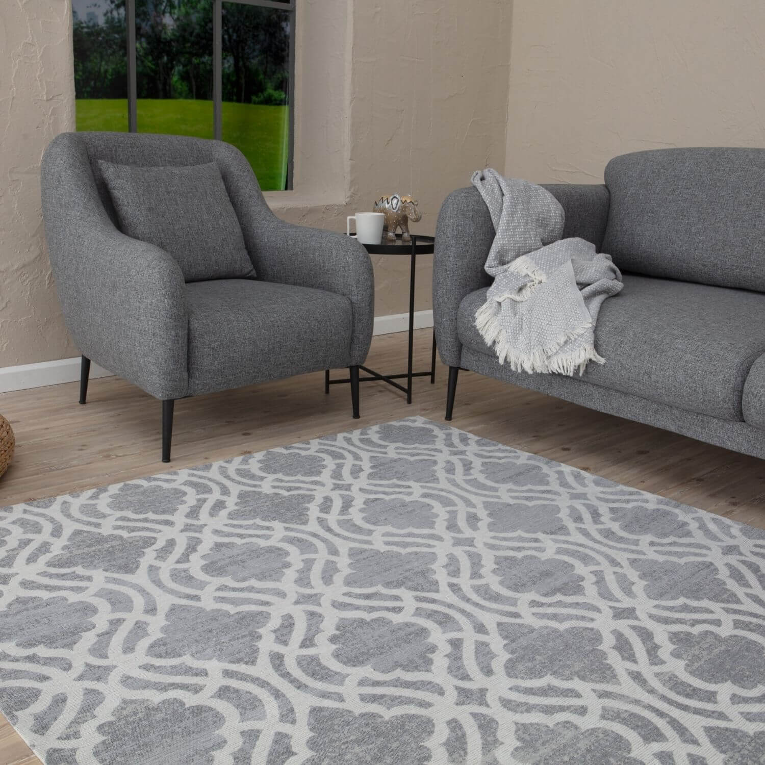Washable Rug Carina Grey | 6901G - PN Home