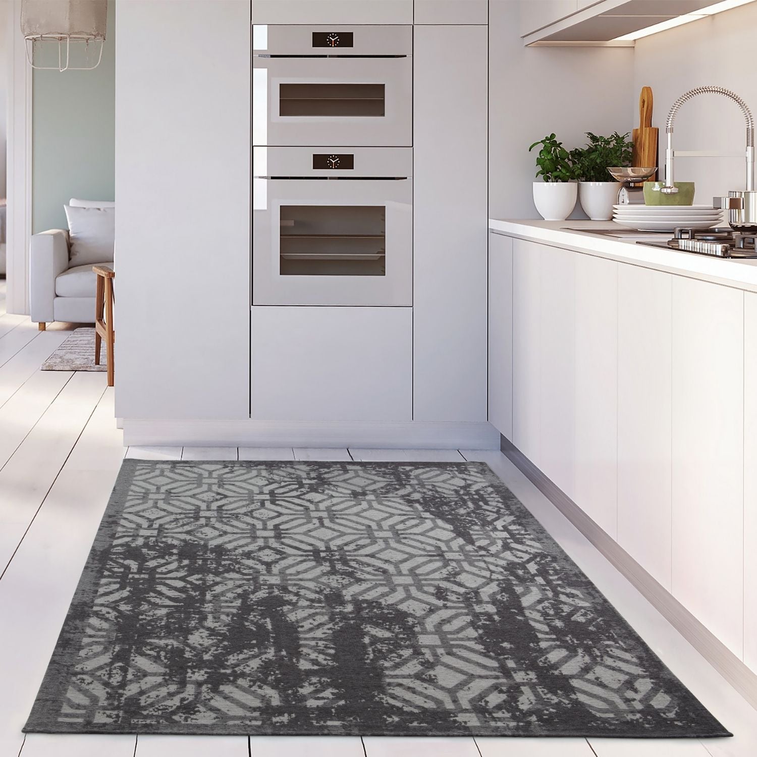 Washable Rug Carina Black | 6930B - PN Home