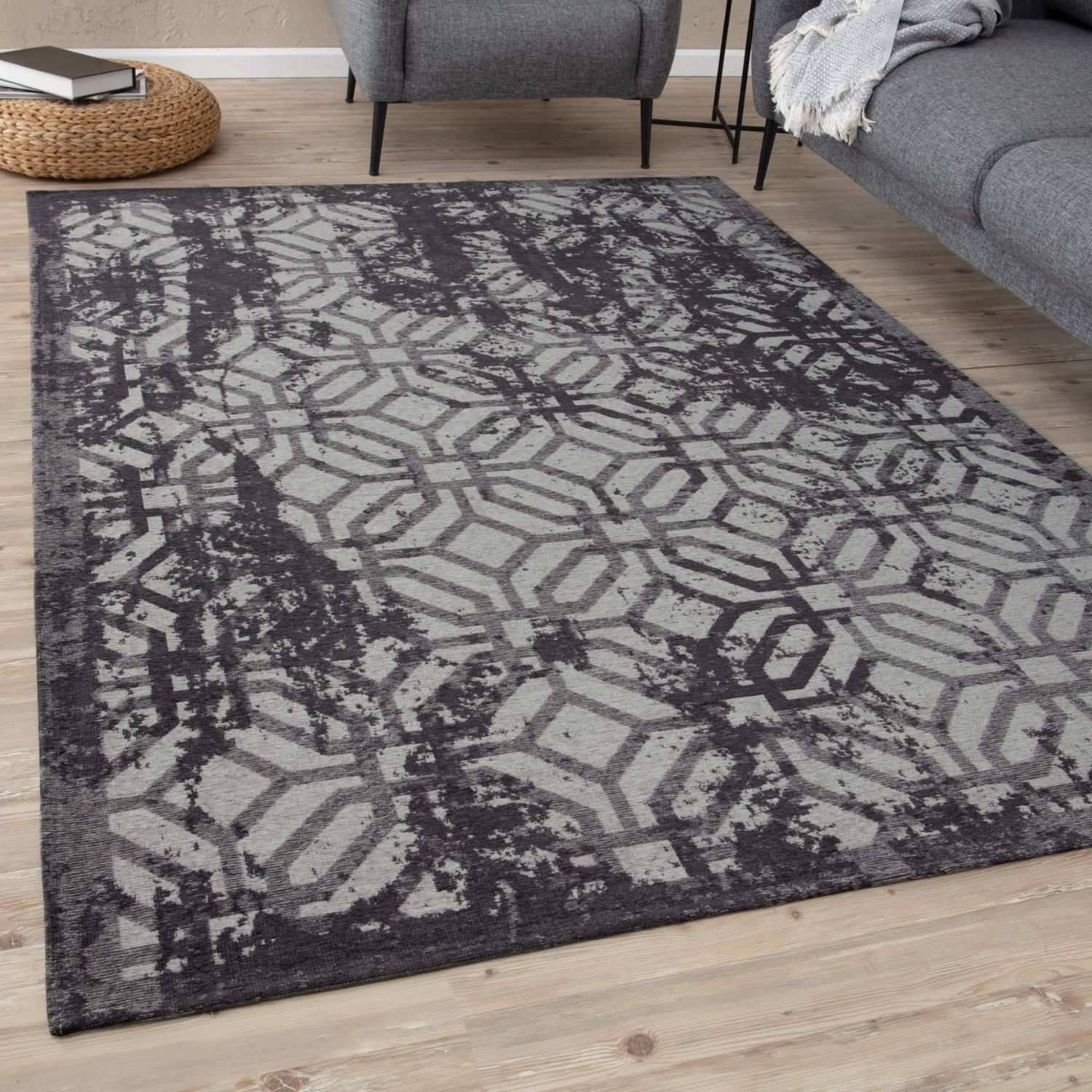 Washable Rug Carina Black | 6930B - PN Home