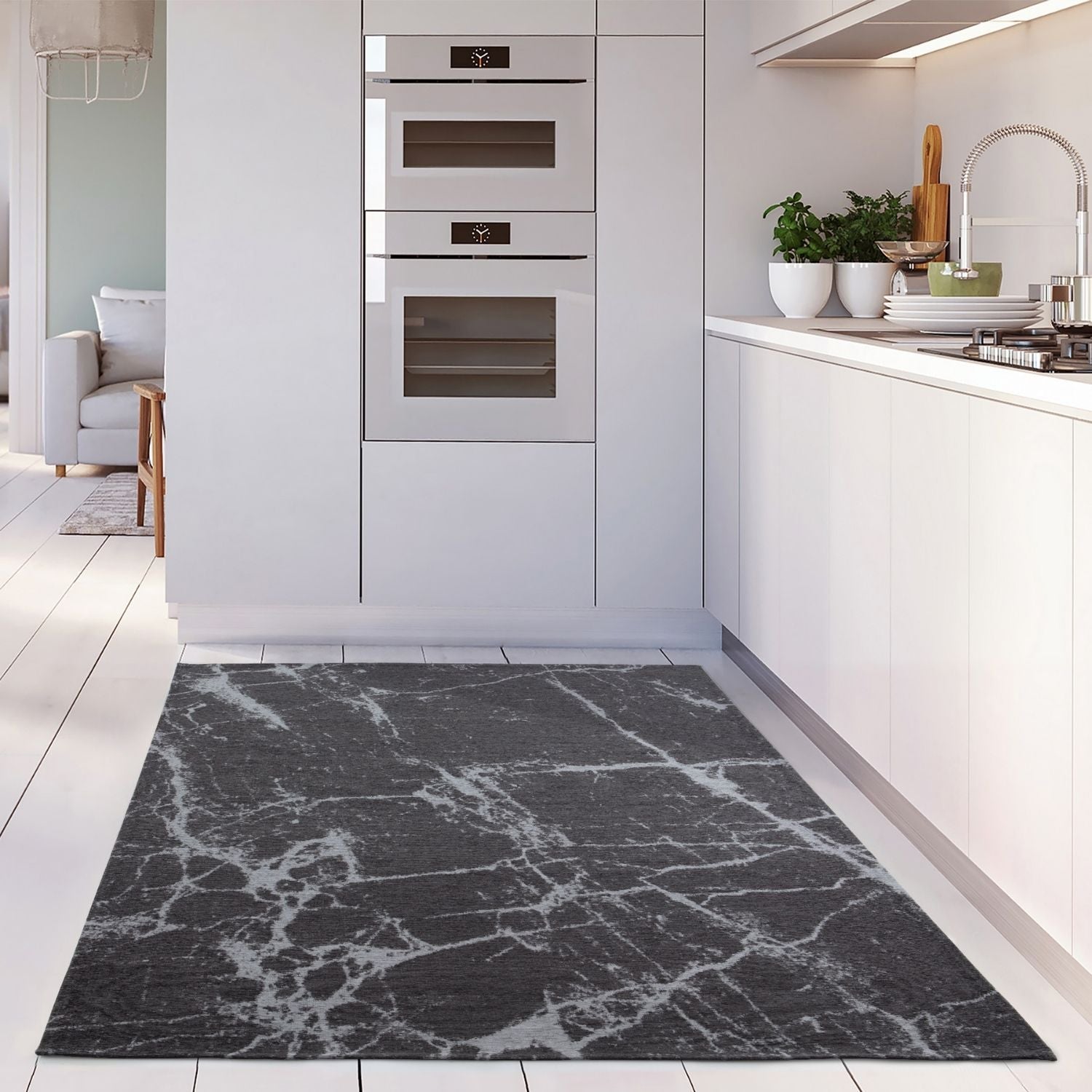 Washable Rug Carina Dark Grey | 6952D - PN Home