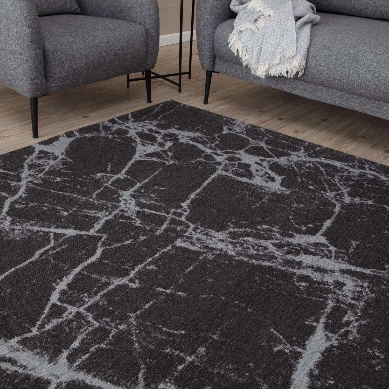 Washable Rug Carina Dark Grey | 6952D - PN Home