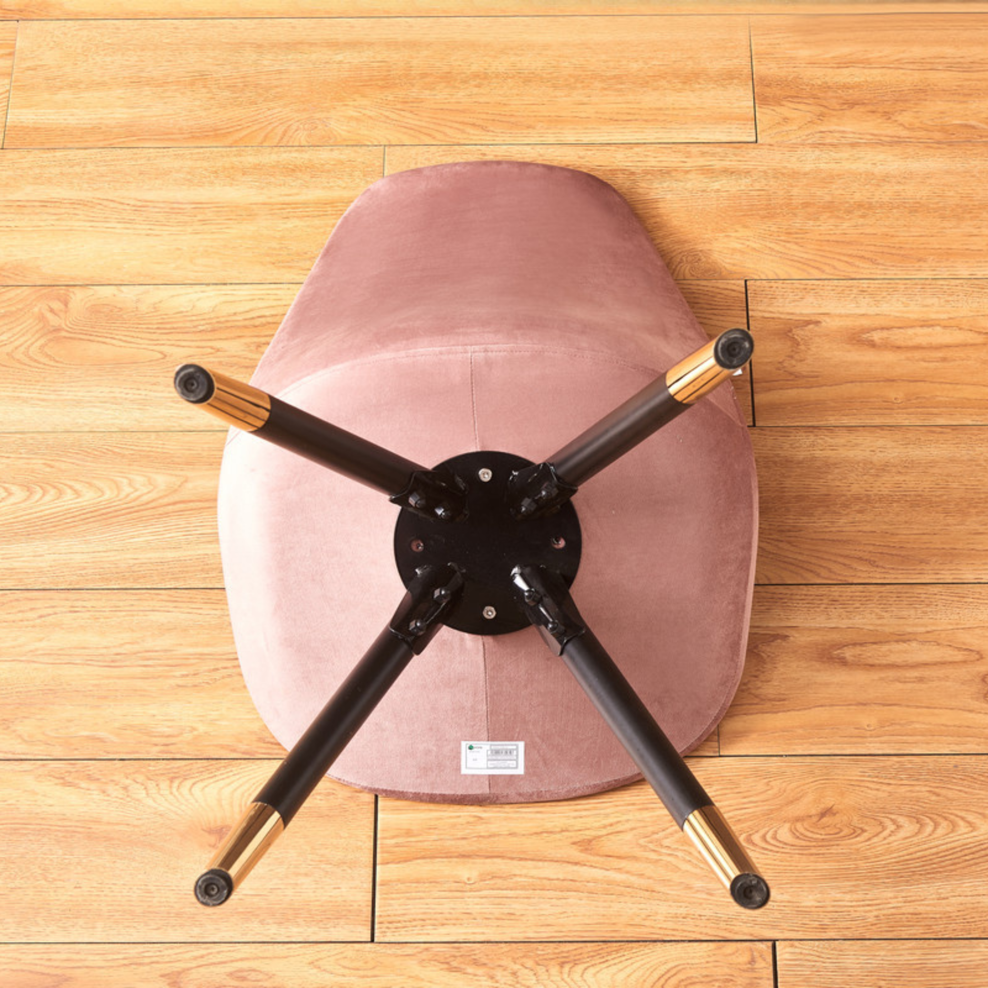 Sofia Cosmo Black LUX Dining Set with 6 Velvet Chairs