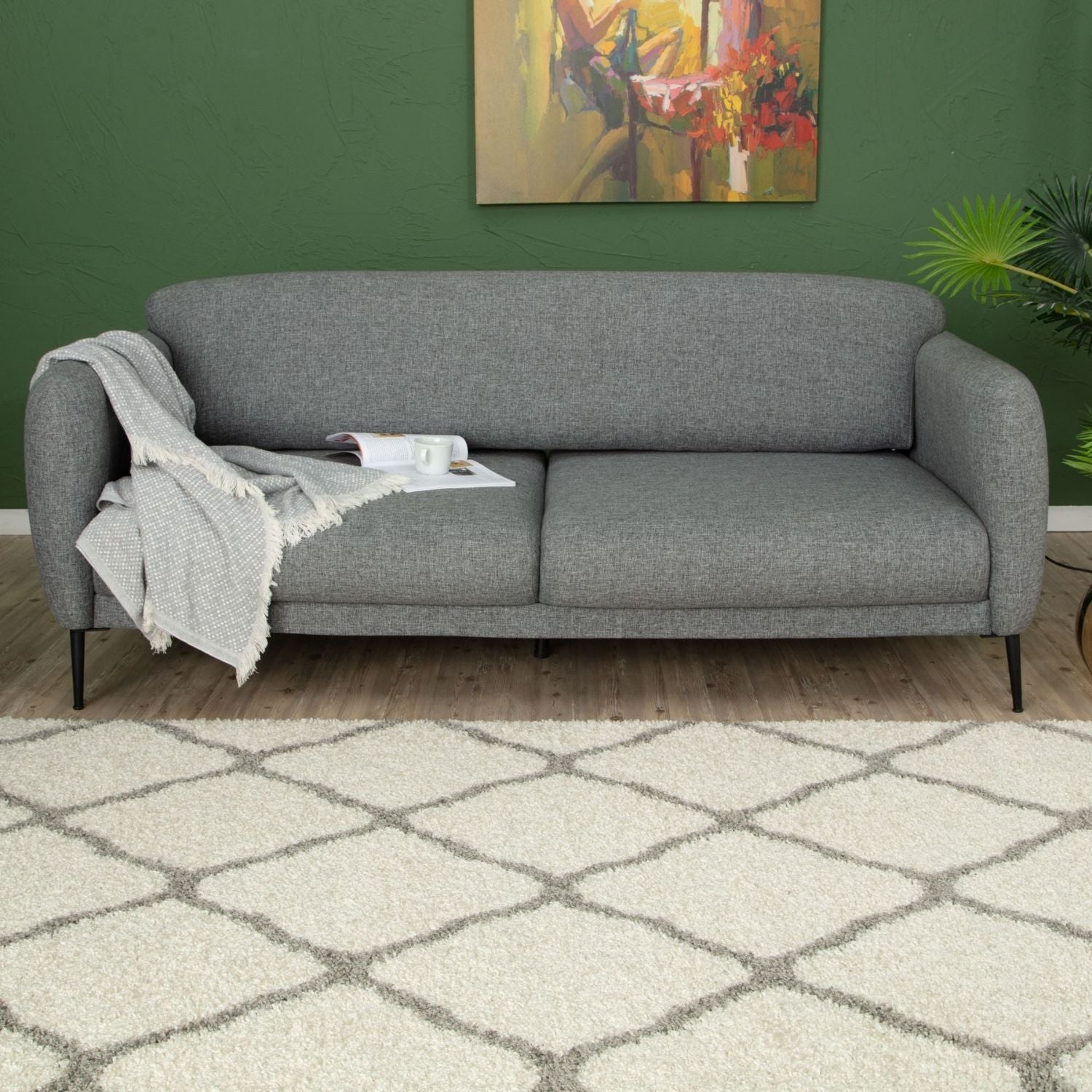 Moroccan Ivory Shaggy Rug | 700 - PN Home