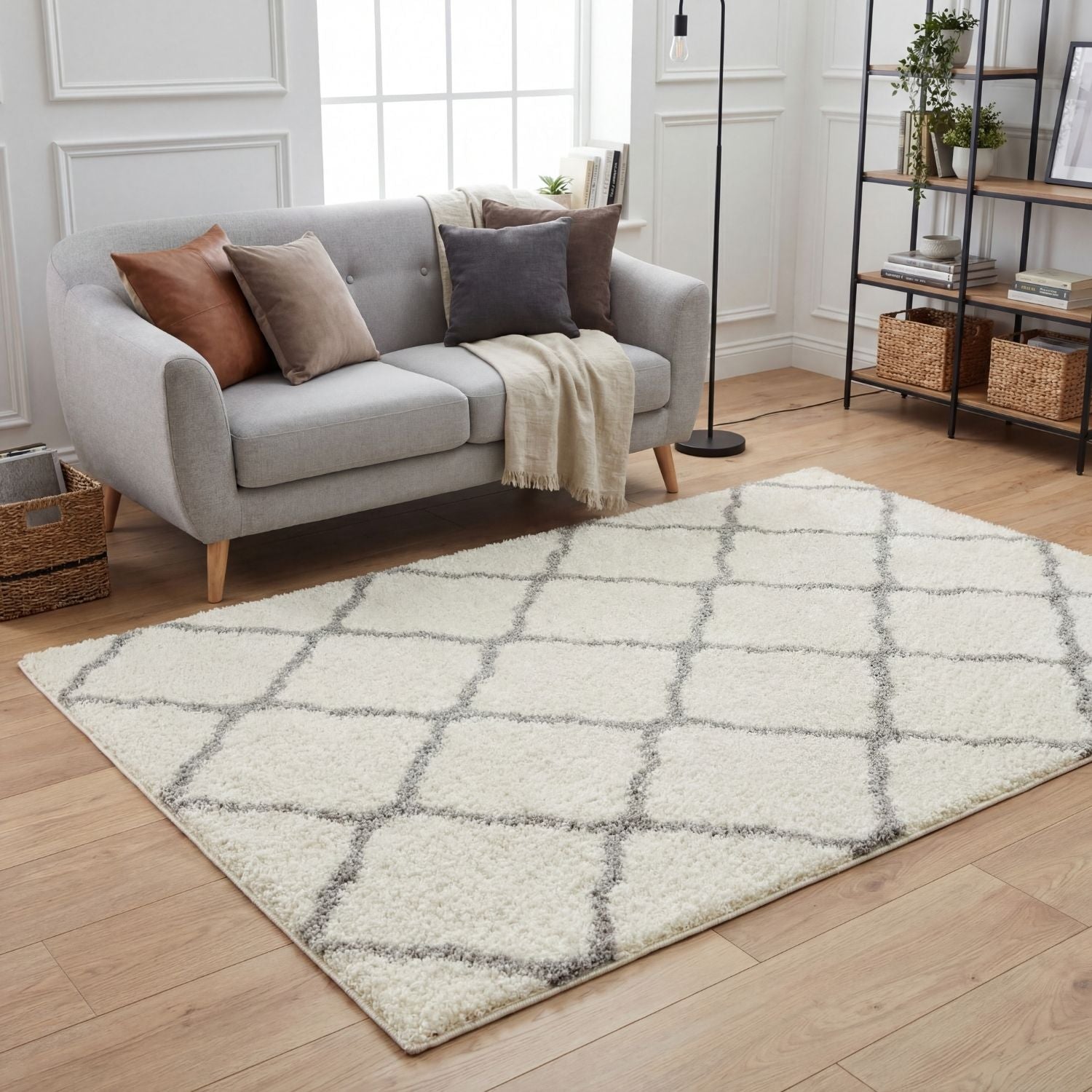 Moroccan Ivory Shaggy Rug | 700 - PN Home