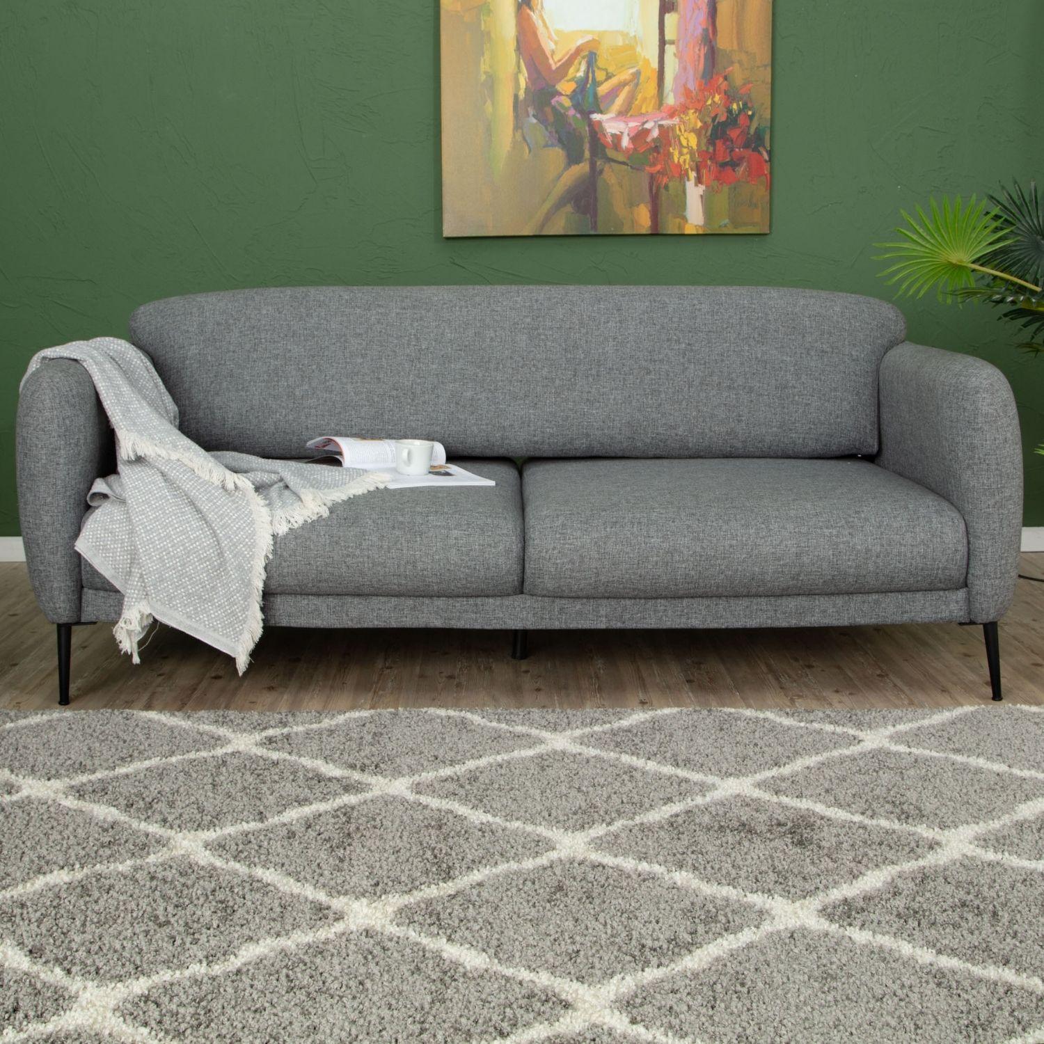 Moroccan Grey Shaggy Rug | 710 - PN Home