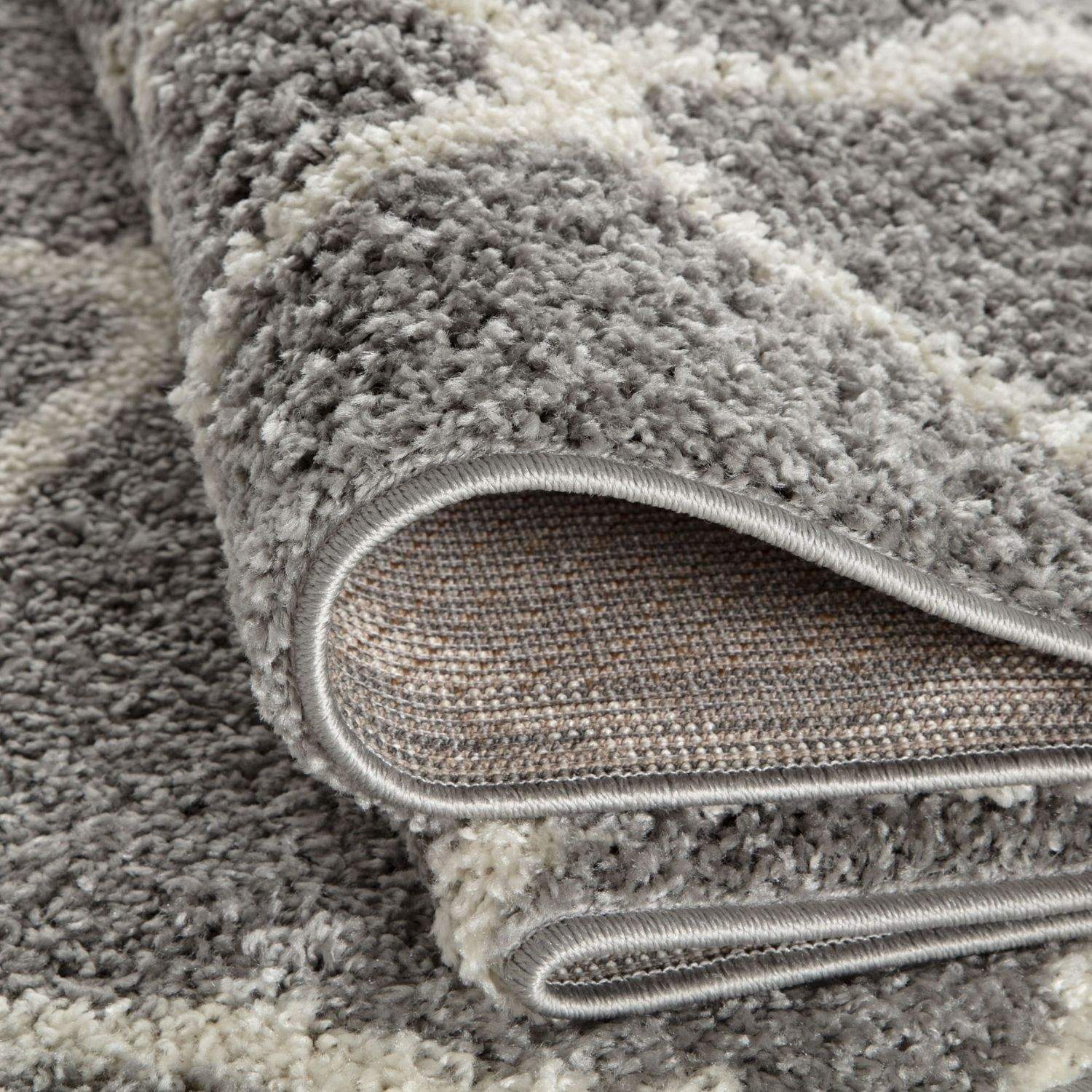 Moroccan Grey Shaggy Rug | 710 - PN Home