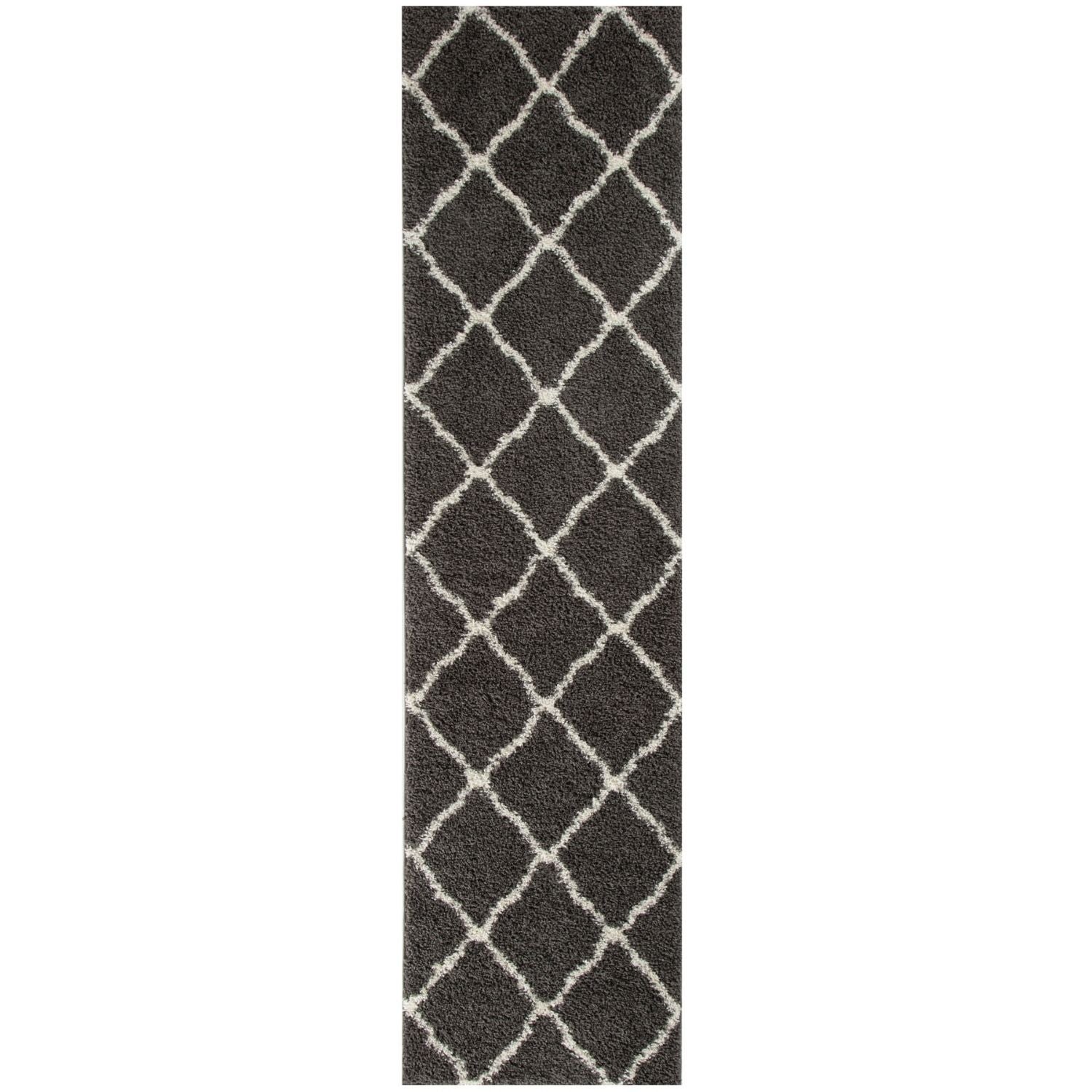Moroccan Dark Grey Shaggy Rug | 740 - PN Home