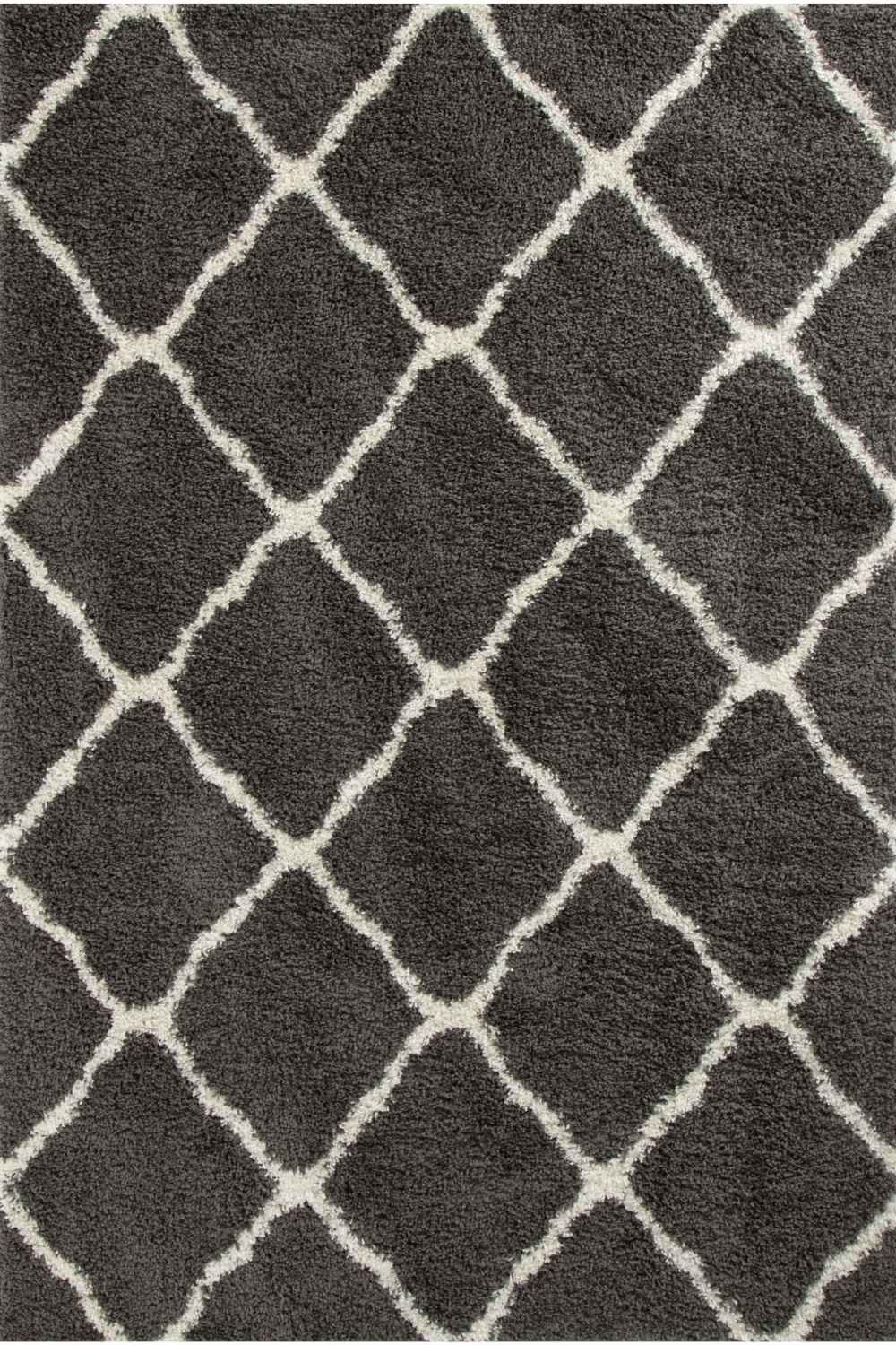 Moroccan Dark Grey Shaggy Rug | 740 - PN Home