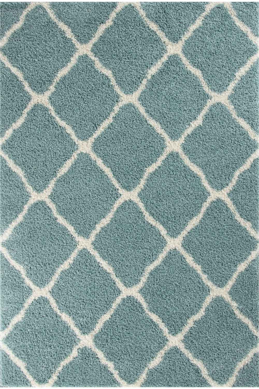 Moroccan Duck Egg Blue Shaggy Rug | 750 - PN Home