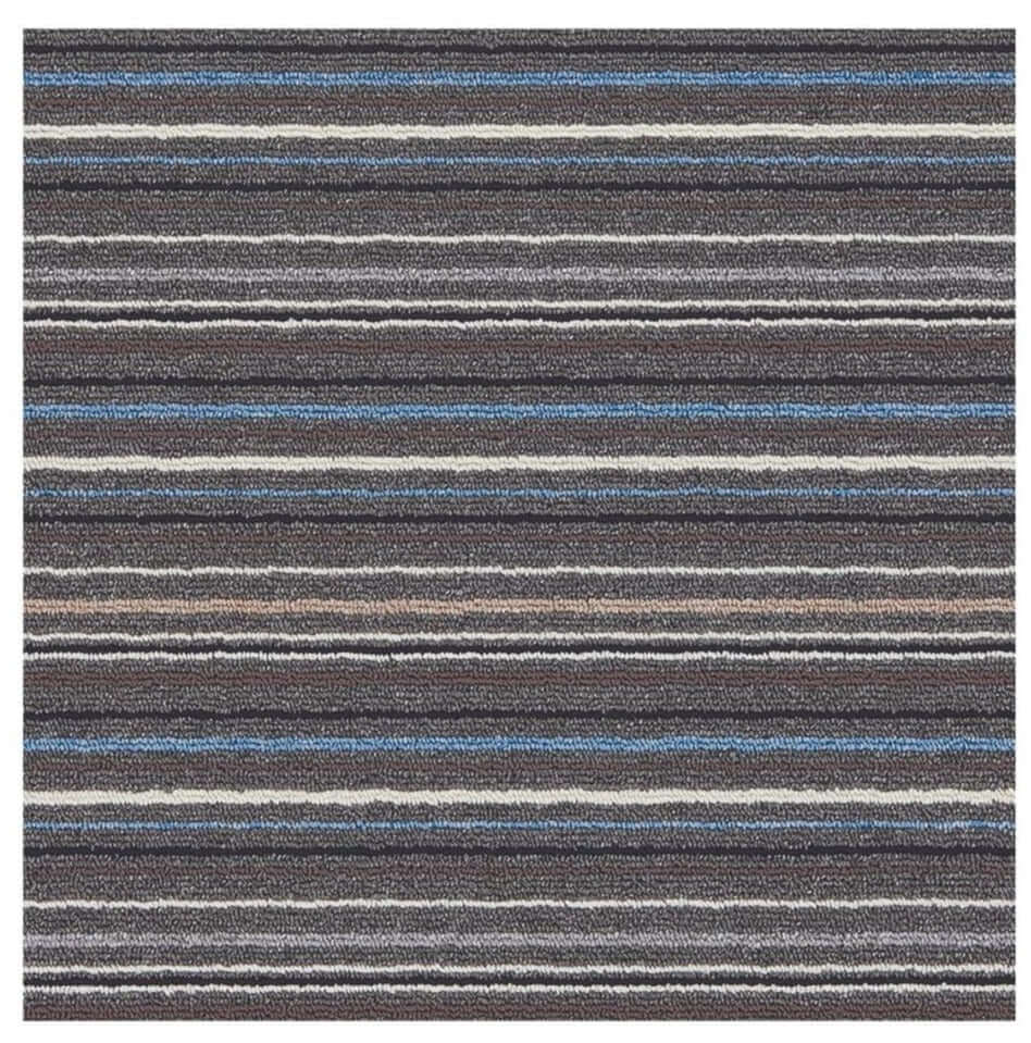 Stockholm Lead/Light Blue Washable Mat - PN Home