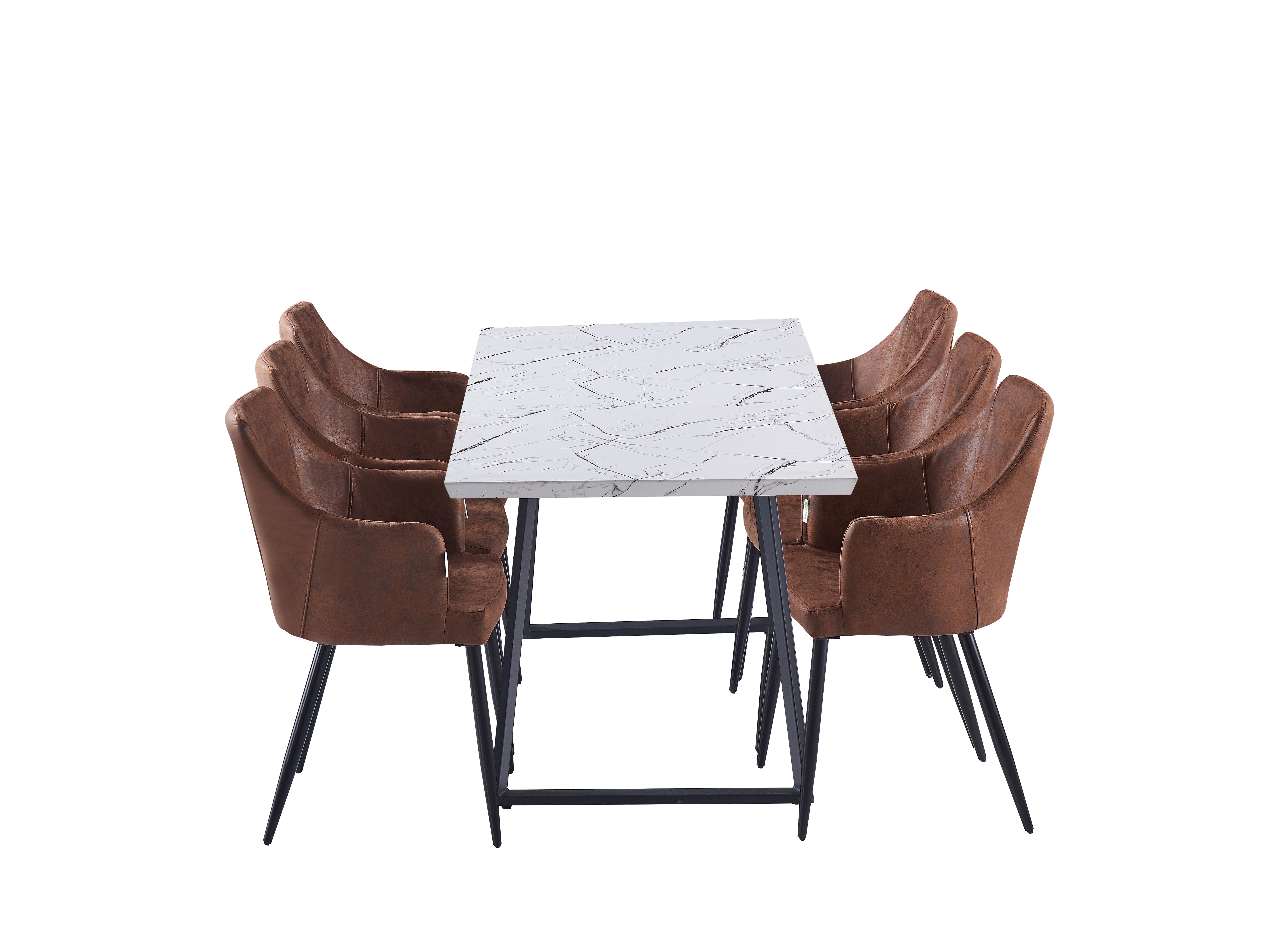 Zarah White Toga Lux Dining Set