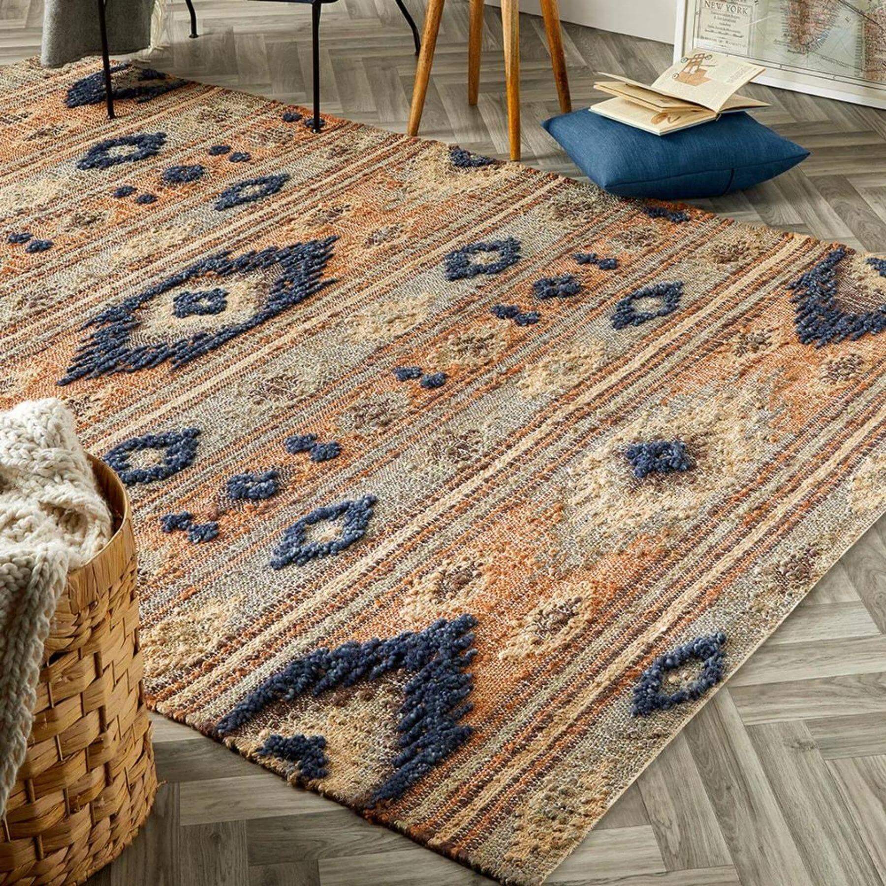 Indio Multicolour Aztec Jute Rug - PN Home
