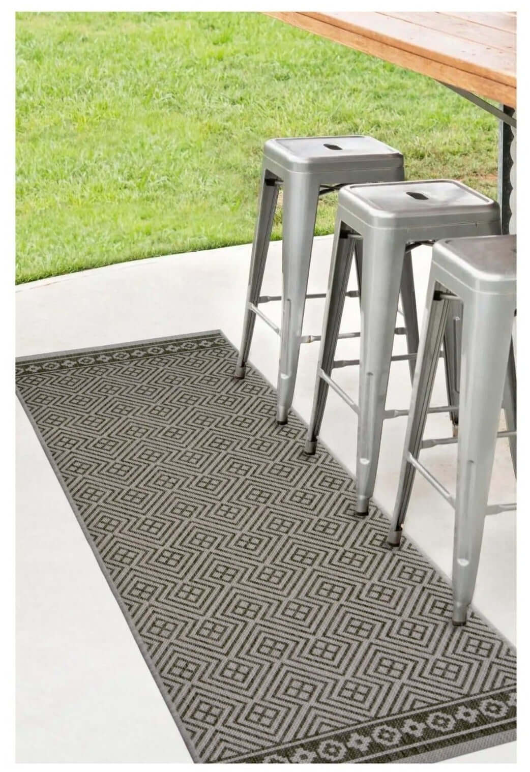 County Geo Grey Indoor/Outdoor Rug | 11344A - PN Home
