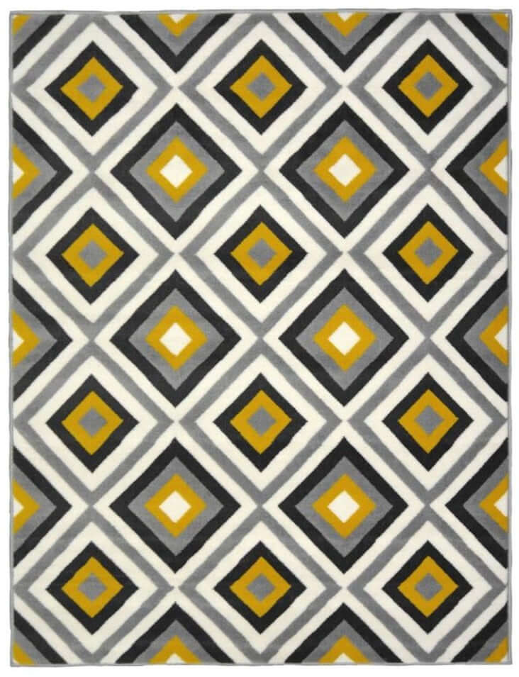 Maestro Geometric Yellow Rug | 3658 GB12 - PN Home