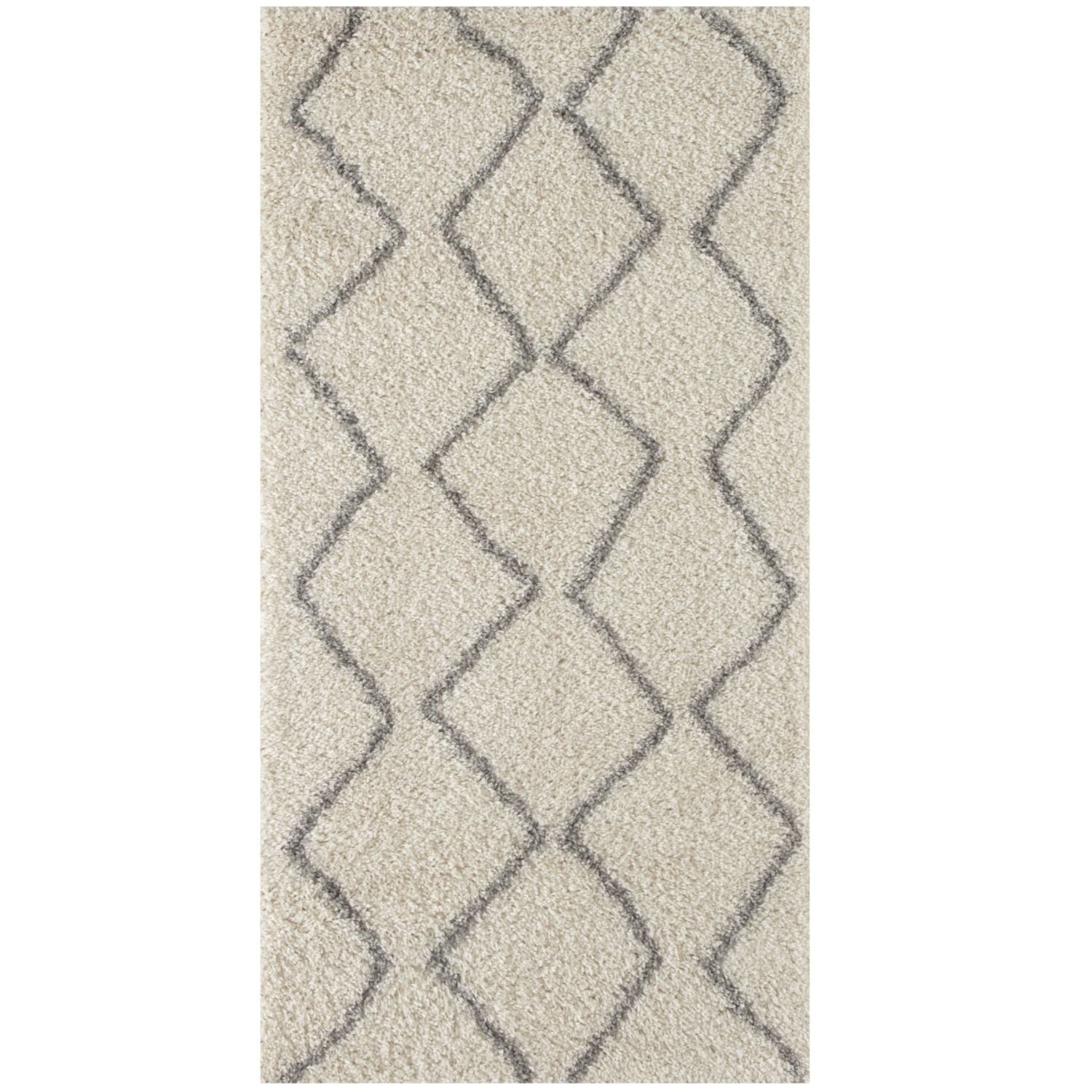 Moroccan Ivory Grey Shaggy Rug | 800 - PN Home