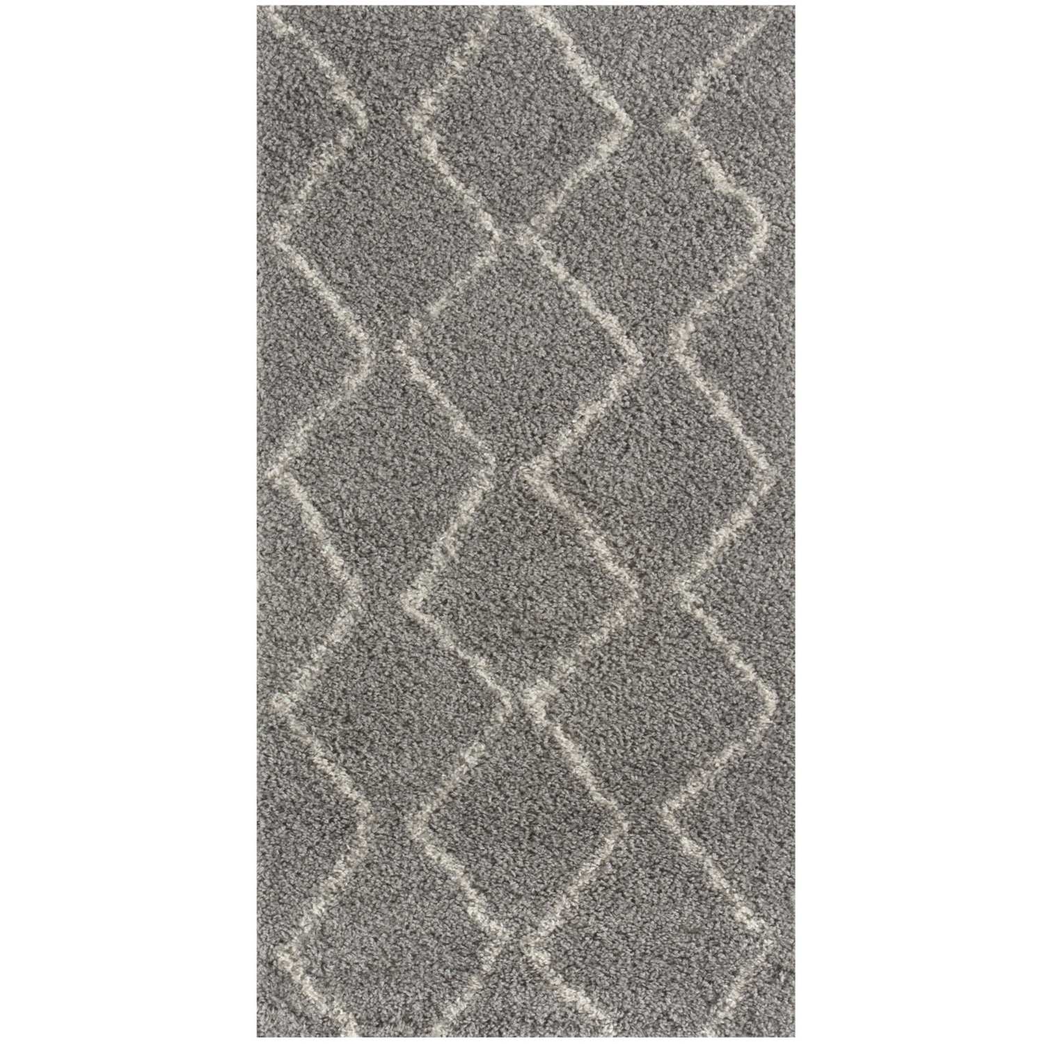 Moroccan Grey Shaggy Rug | 810 - PN Home