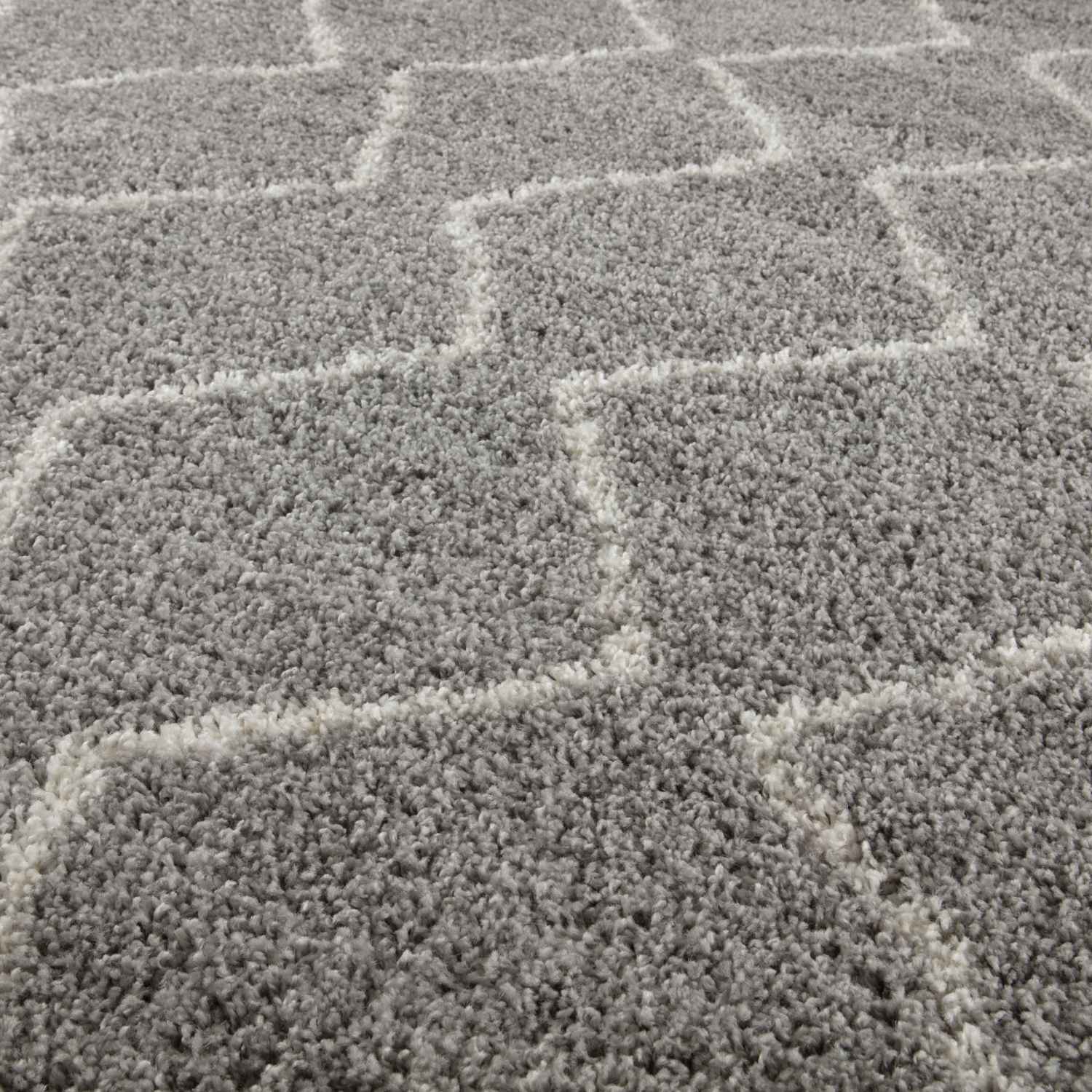 Moroccan Grey Shaggy Rug | 810 - PN Home