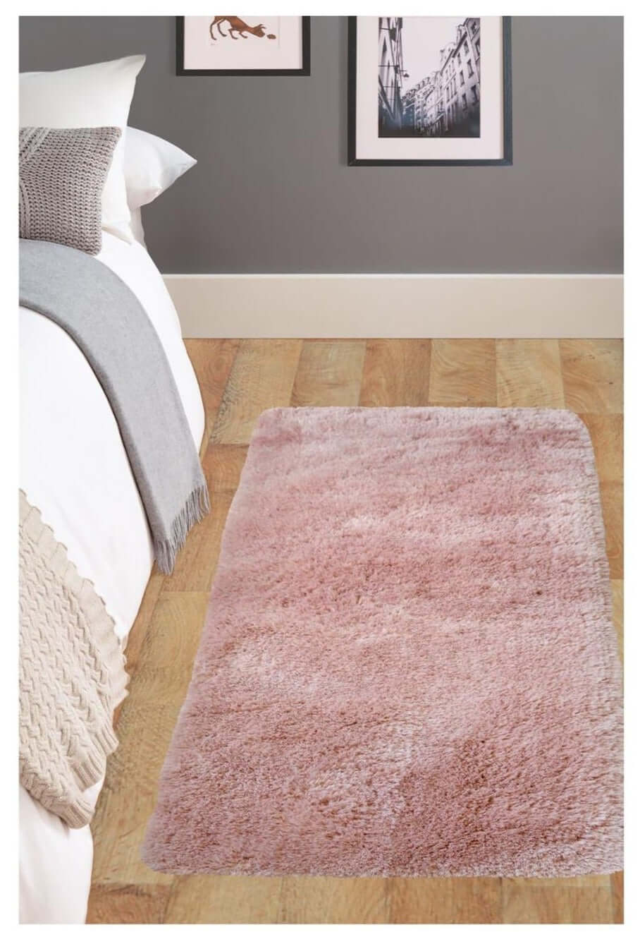 Soft Washable Pink Shaggy Rug | SA-07 - PN Home