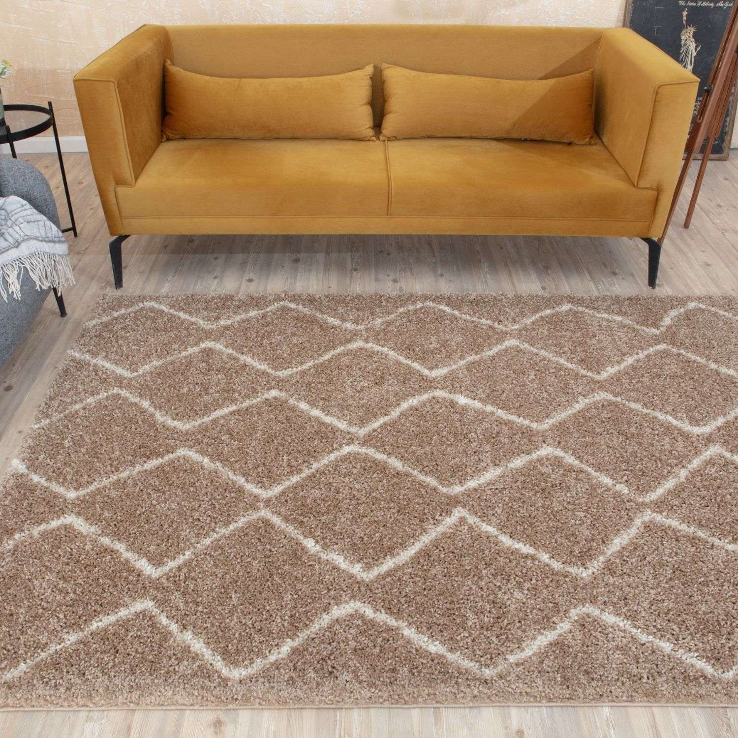 Moroccan Beige Shaggy Rug | 820 - PN Home