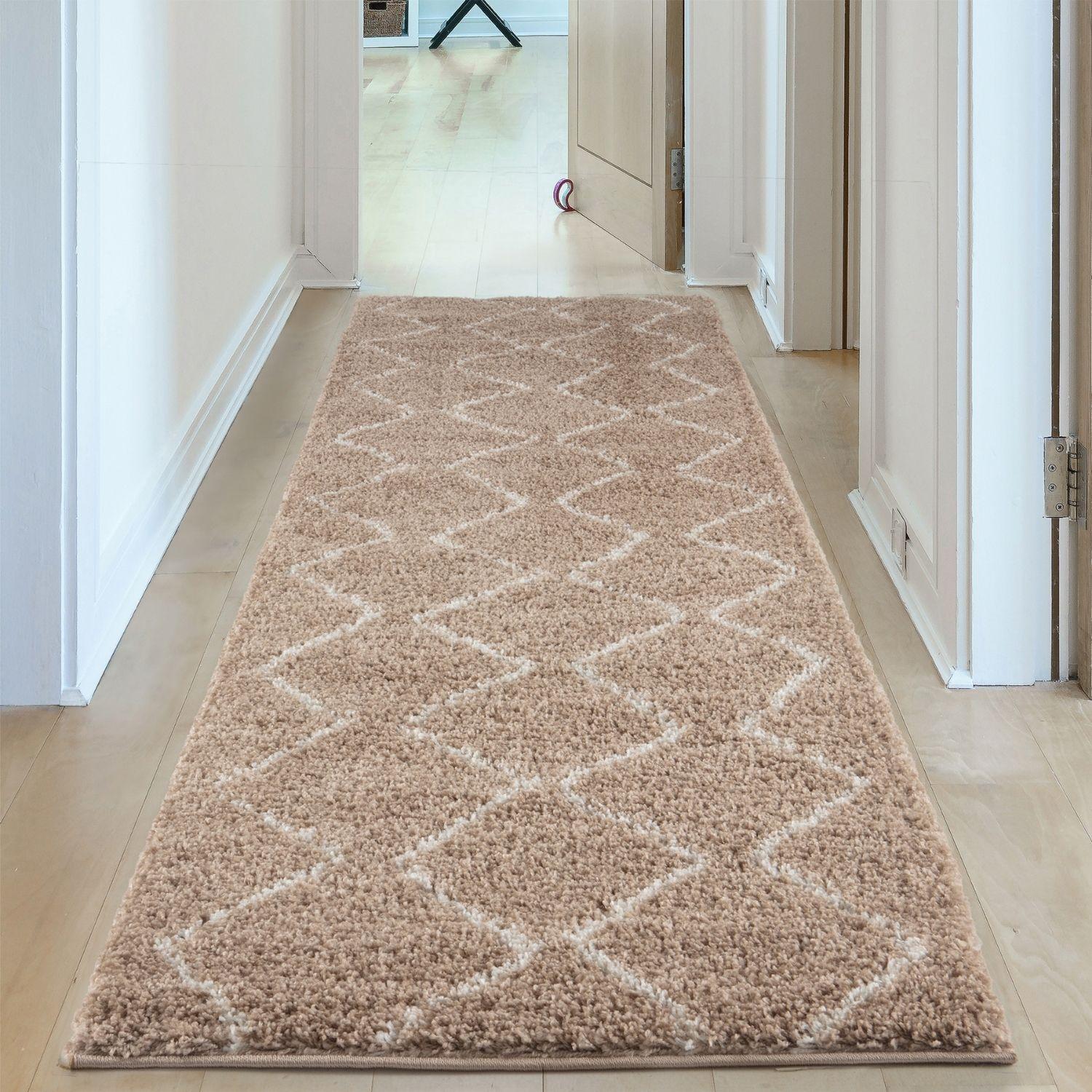 Moroccan Beige Shaggy Rug | 820 - PN Home
