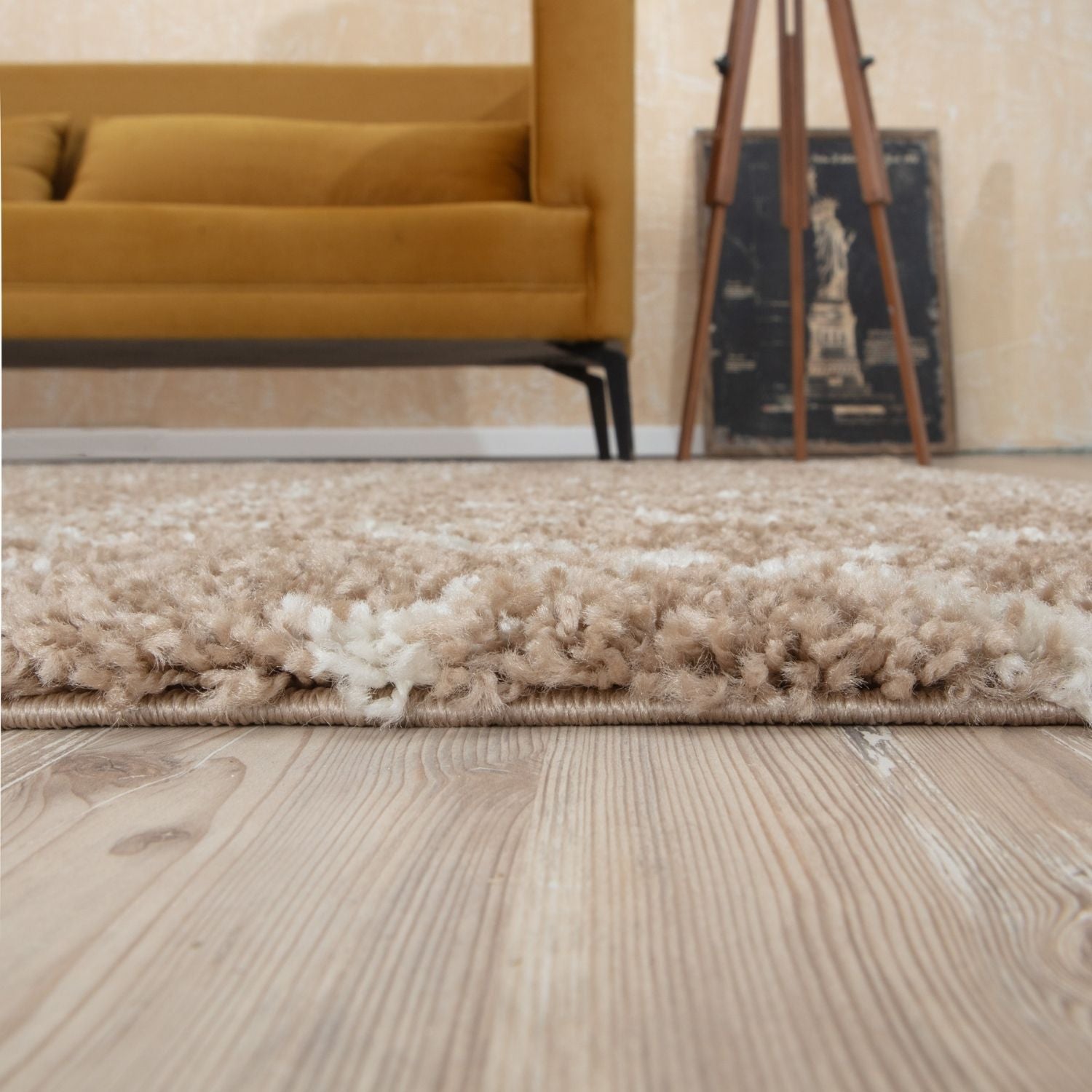 Moroccan Beige Shaggy Rug | 820 - PN Home