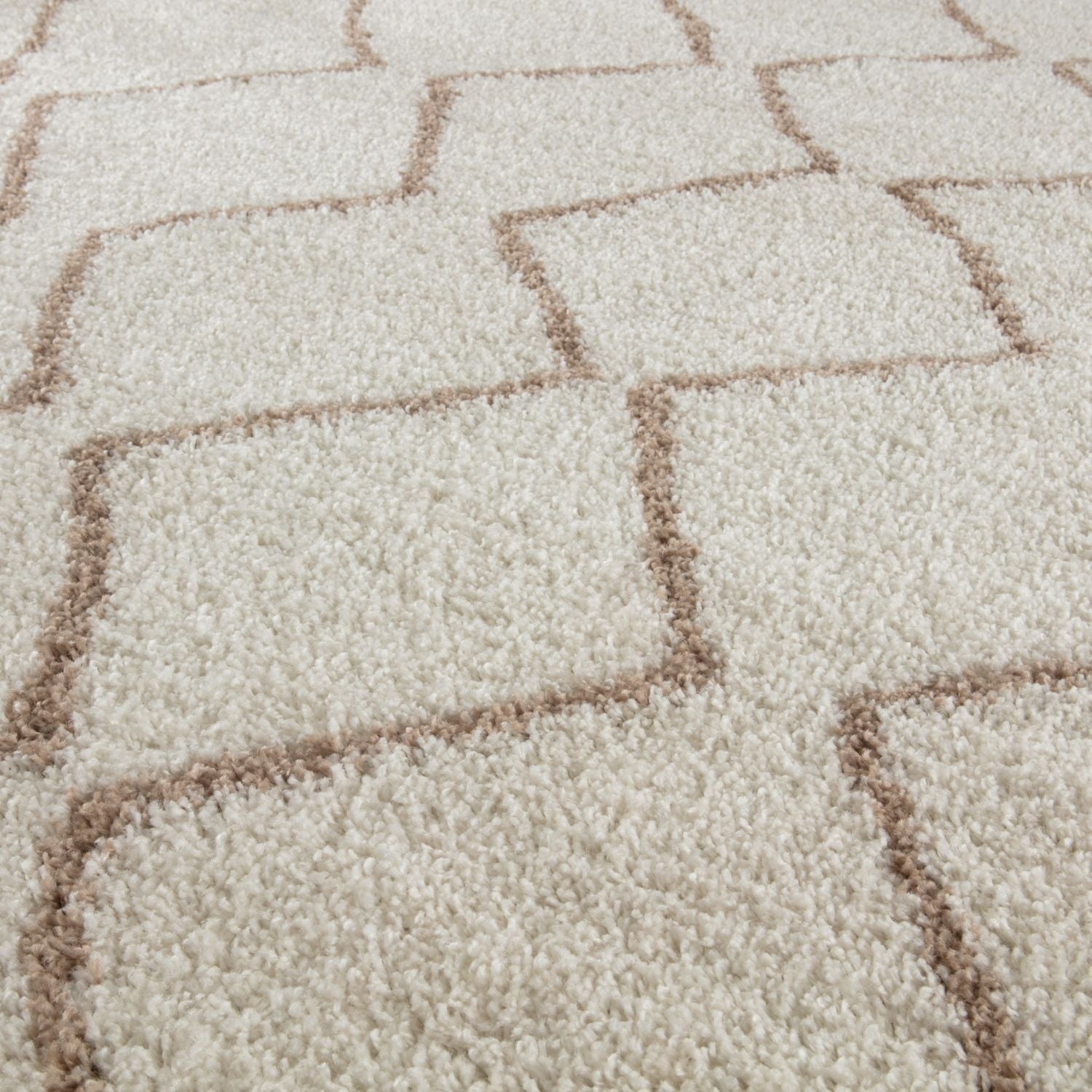 Moroccan Ivory Beige Shaggy Rug | 830 - PN Home