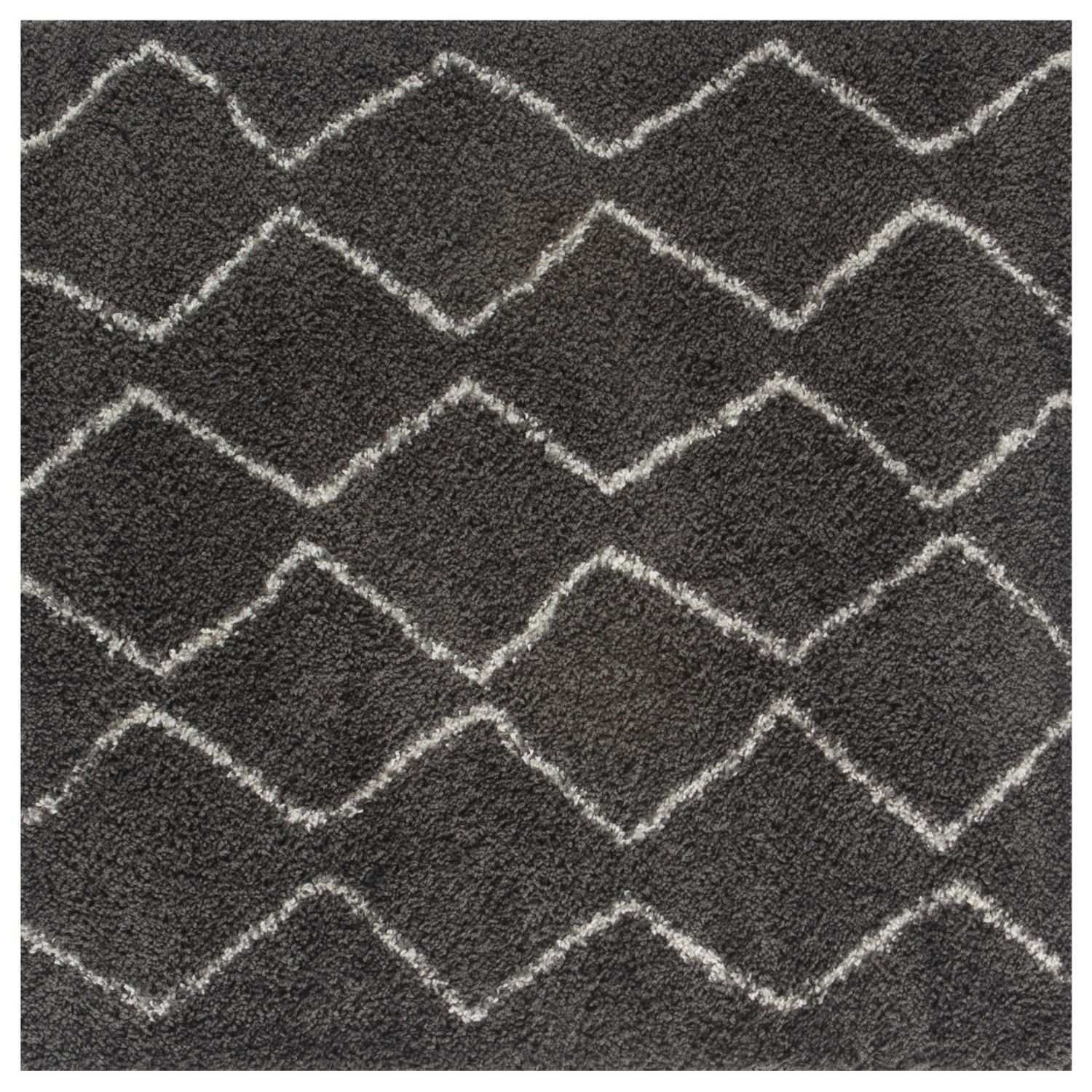 Moroccan Dark Grey Shaggy Rug | 840 - PN Home