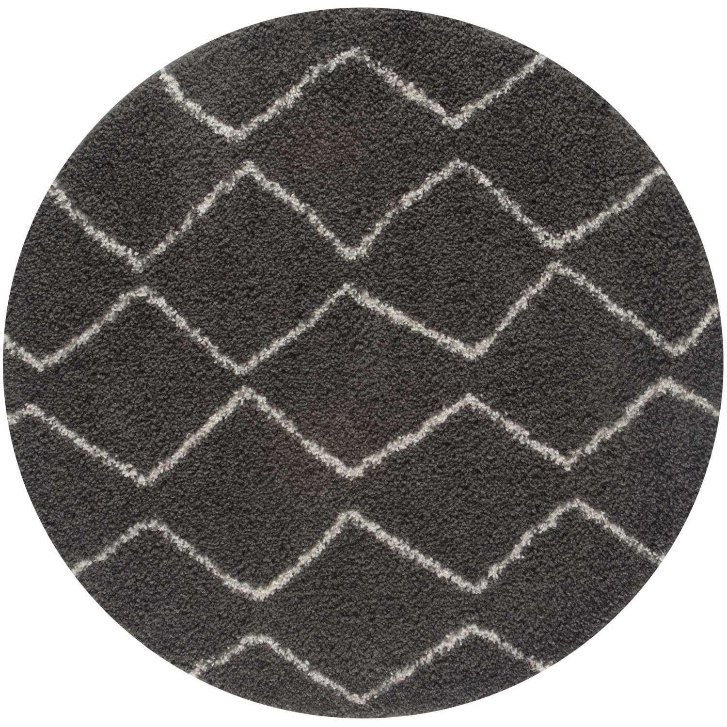 Moroccan Dark Grey Shaggy Rug | 840 - PN Home