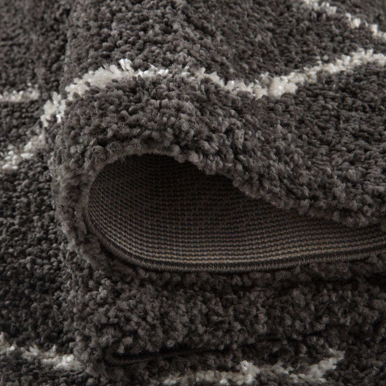 Moroccan Dark Grey Shaggy Rug | 840 - PN Home
