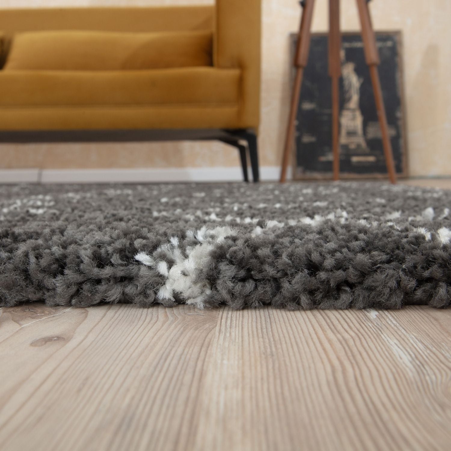 Moroccan Dark Grey Shaggy Rug | 840 - PN Home