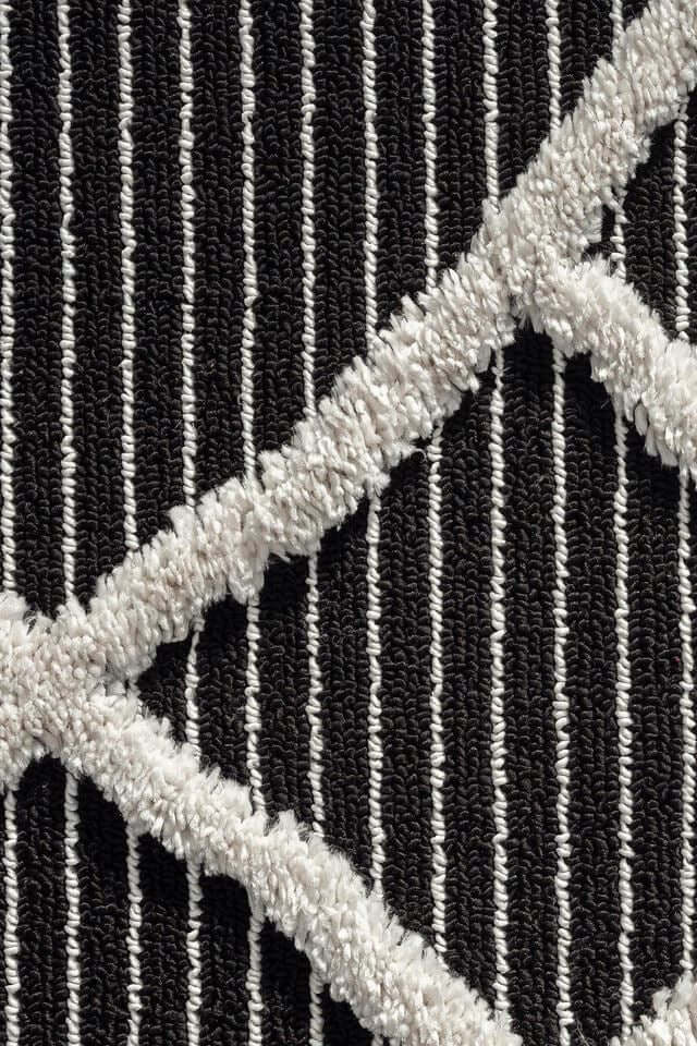 Scandi Indoor Rug Anthracite & White - PN Home