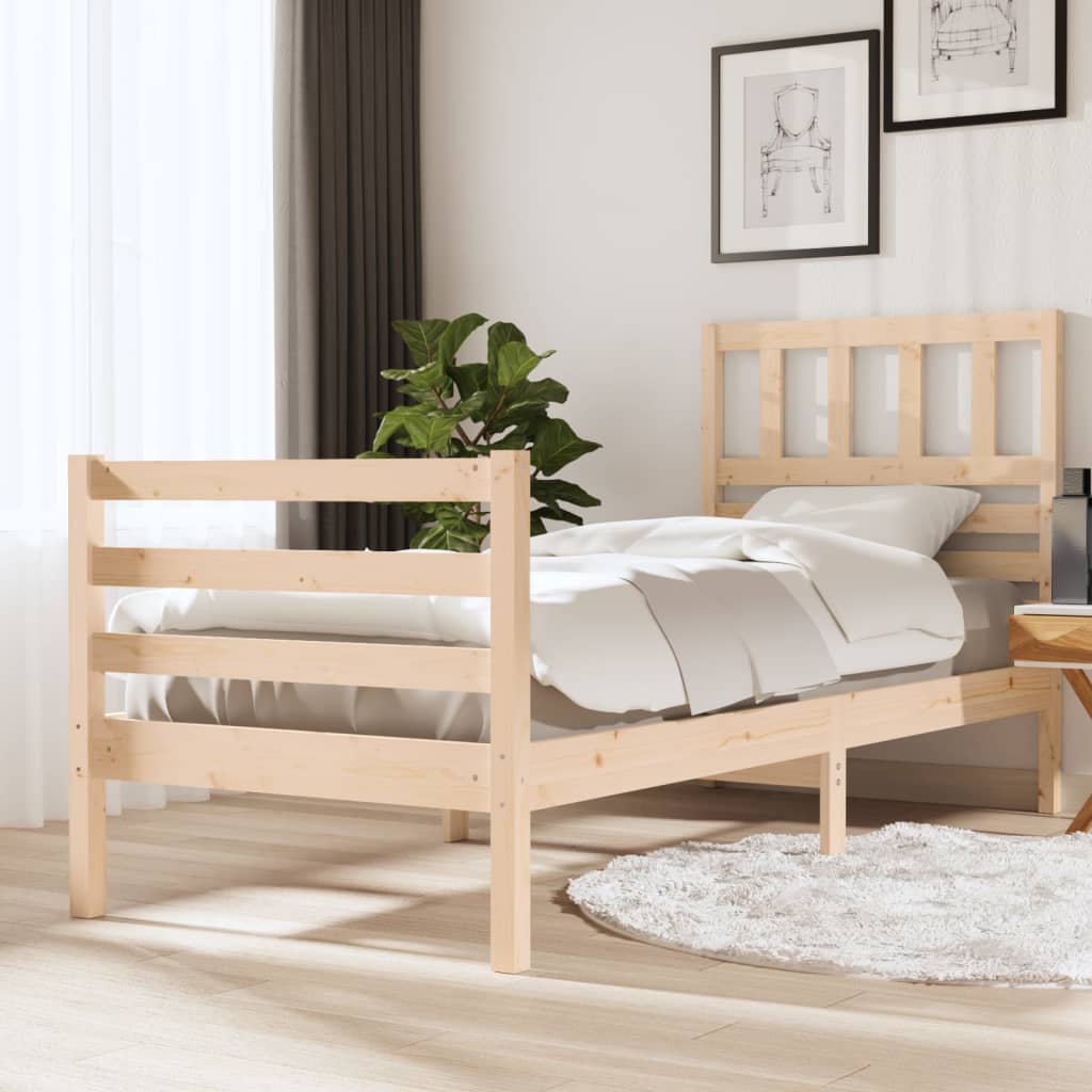 Bed Frame without Mattress 90x190 cm Single Single Solid Wood