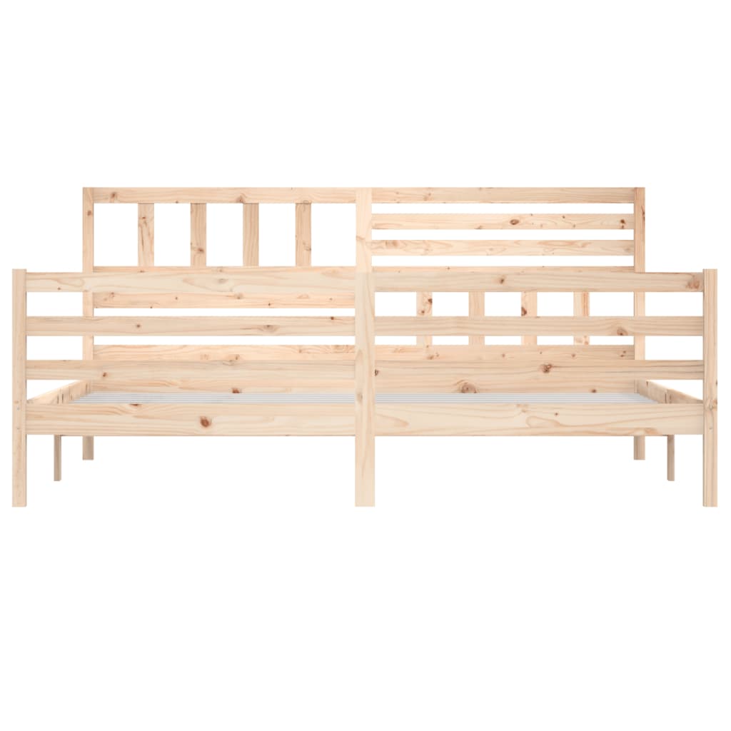 Bed Frame without Mattress 180x200 cm Super King Super King Size Solid Wood