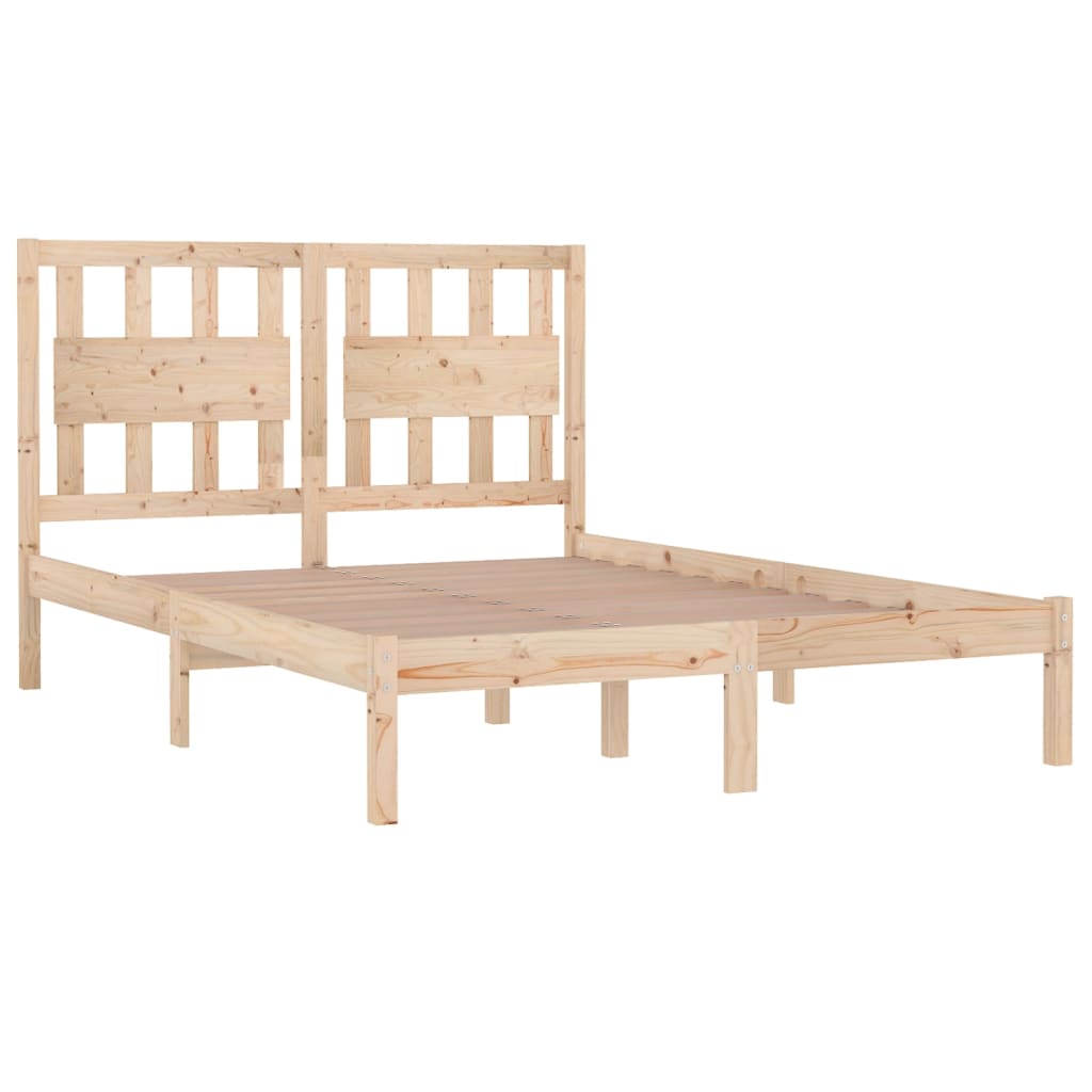 Bed Frame without Mattress Solid Wood Super King