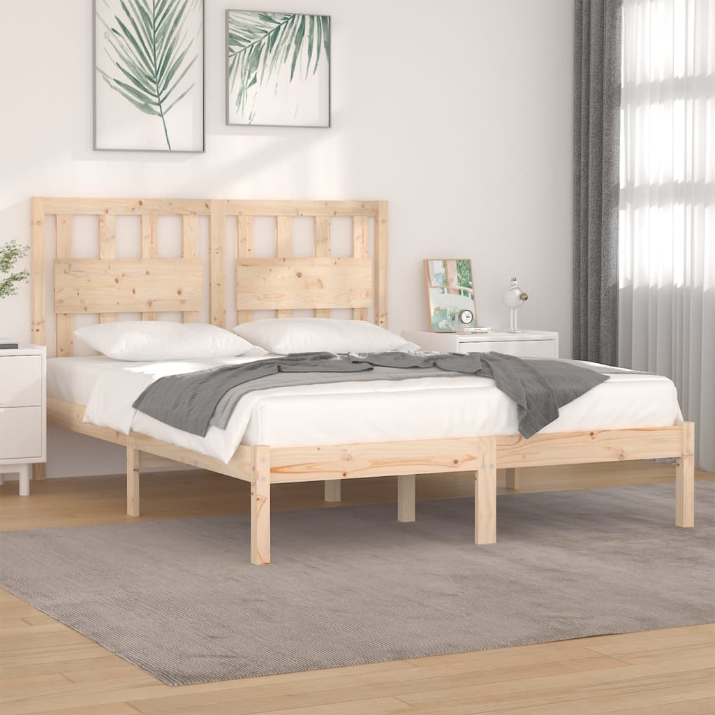 Bed Frame without Mattress Solid Wood Super King