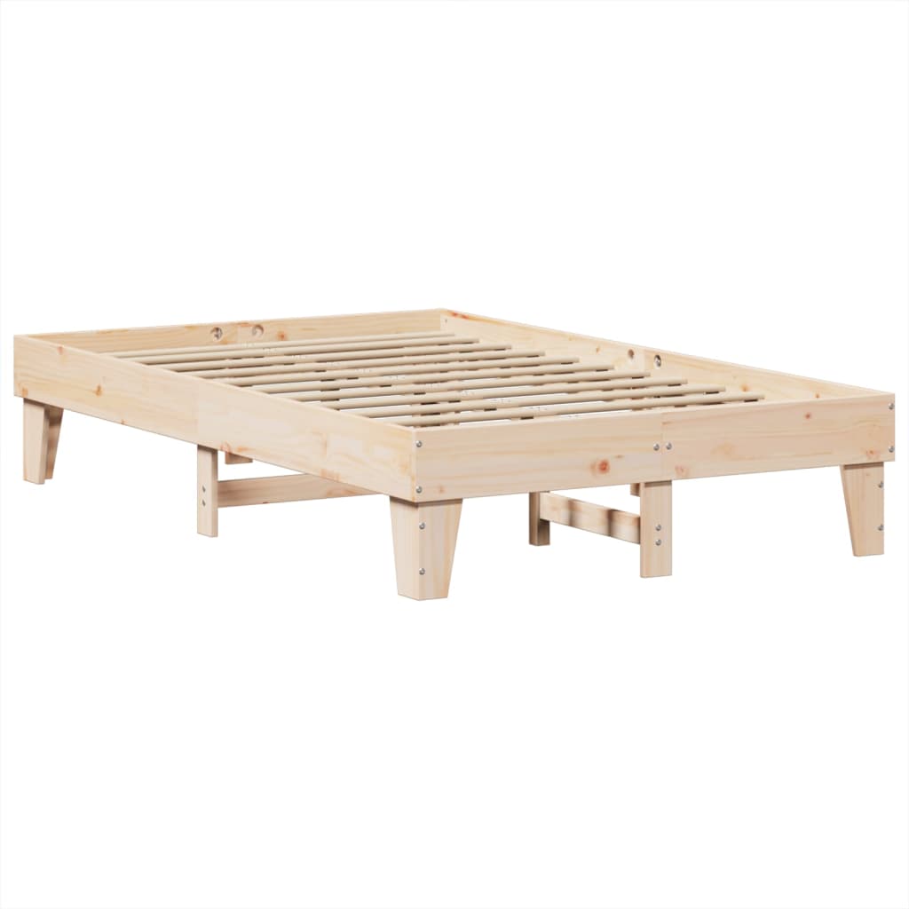 Bed Frame without Mattress 120x190 cm Small Double Solid Wood Pine