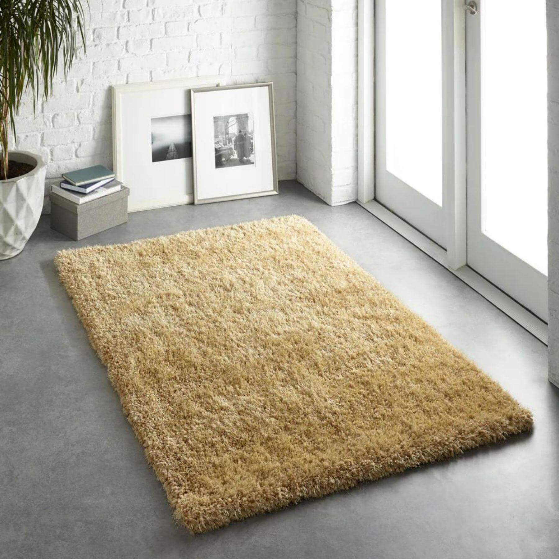 Chicago Ochre Shaggy Rug - PN Home