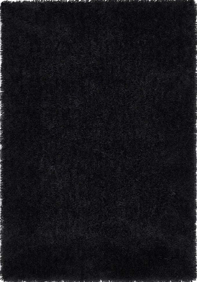 Chicago Black Shaggy Rug - PN Home