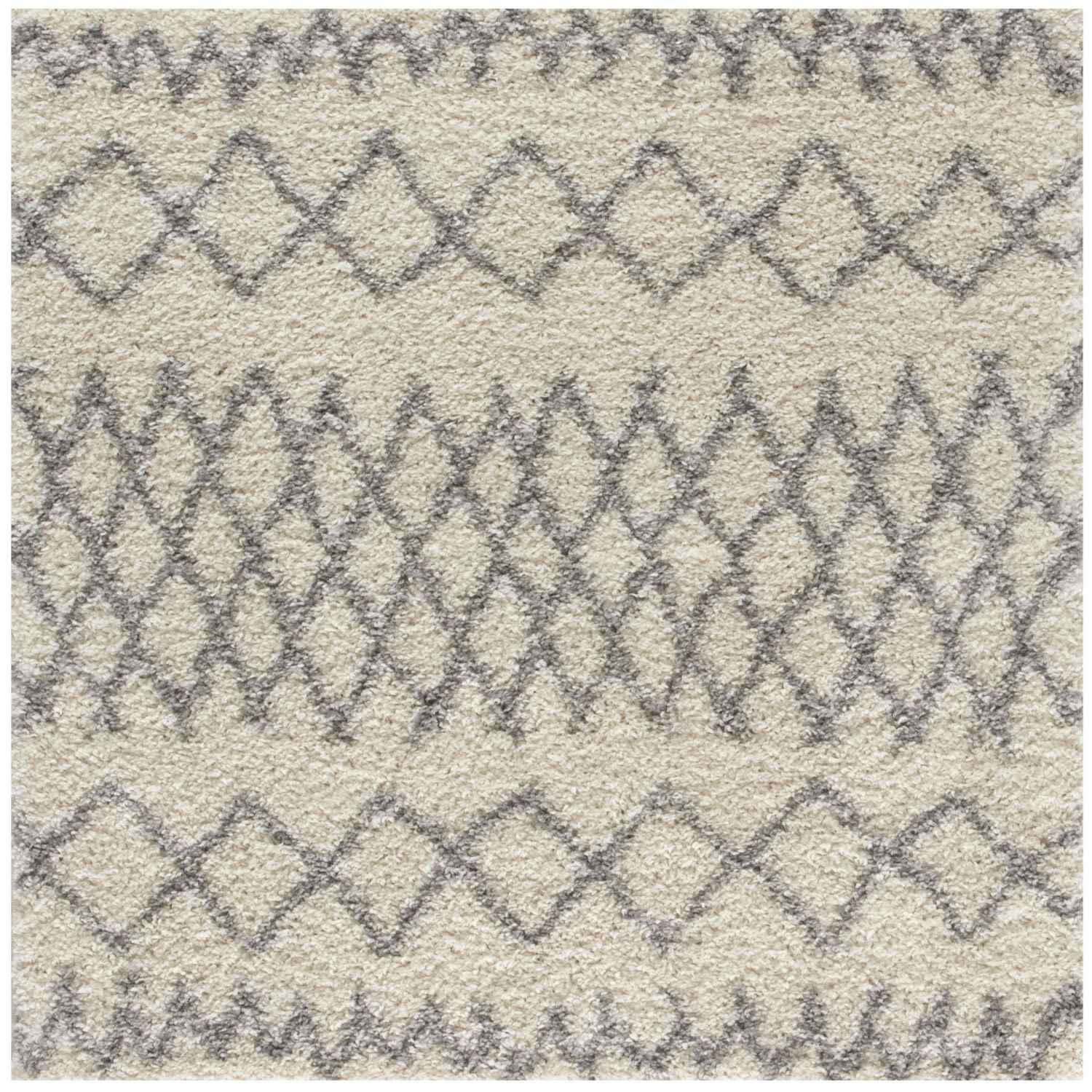 Moroccan Ivory Grey Shaggy Rug | 900 - PN Home